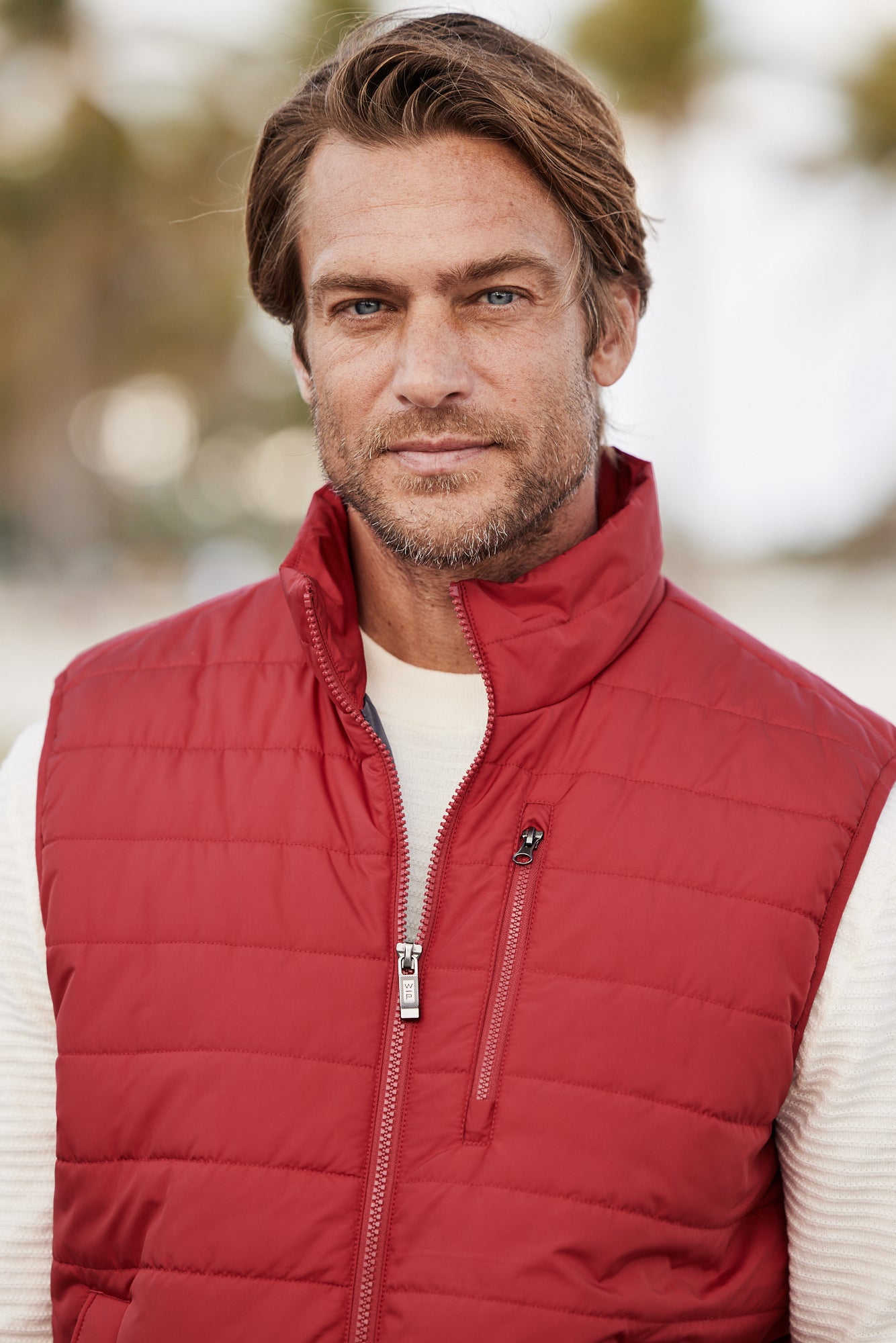 QUILTED MENS CIRE VEST