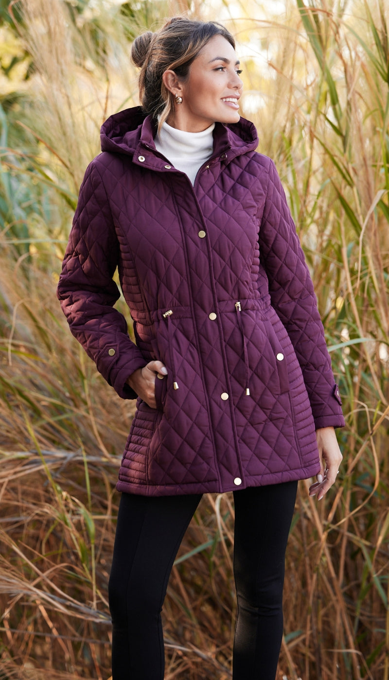 QUILTED WALKER WITH OUTER DRAWCORD