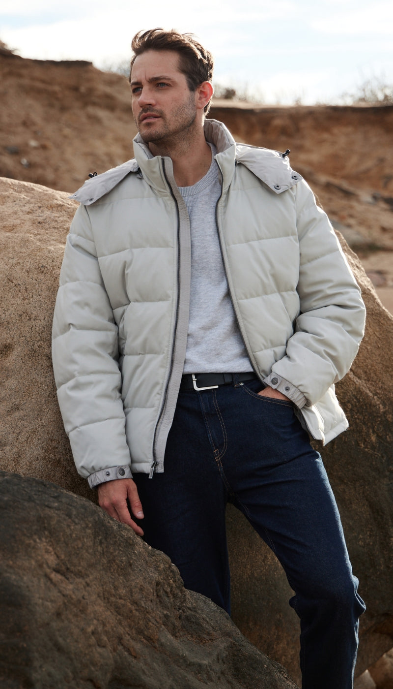 DOBBY OXFORD / CIRE PUFFER JACKET