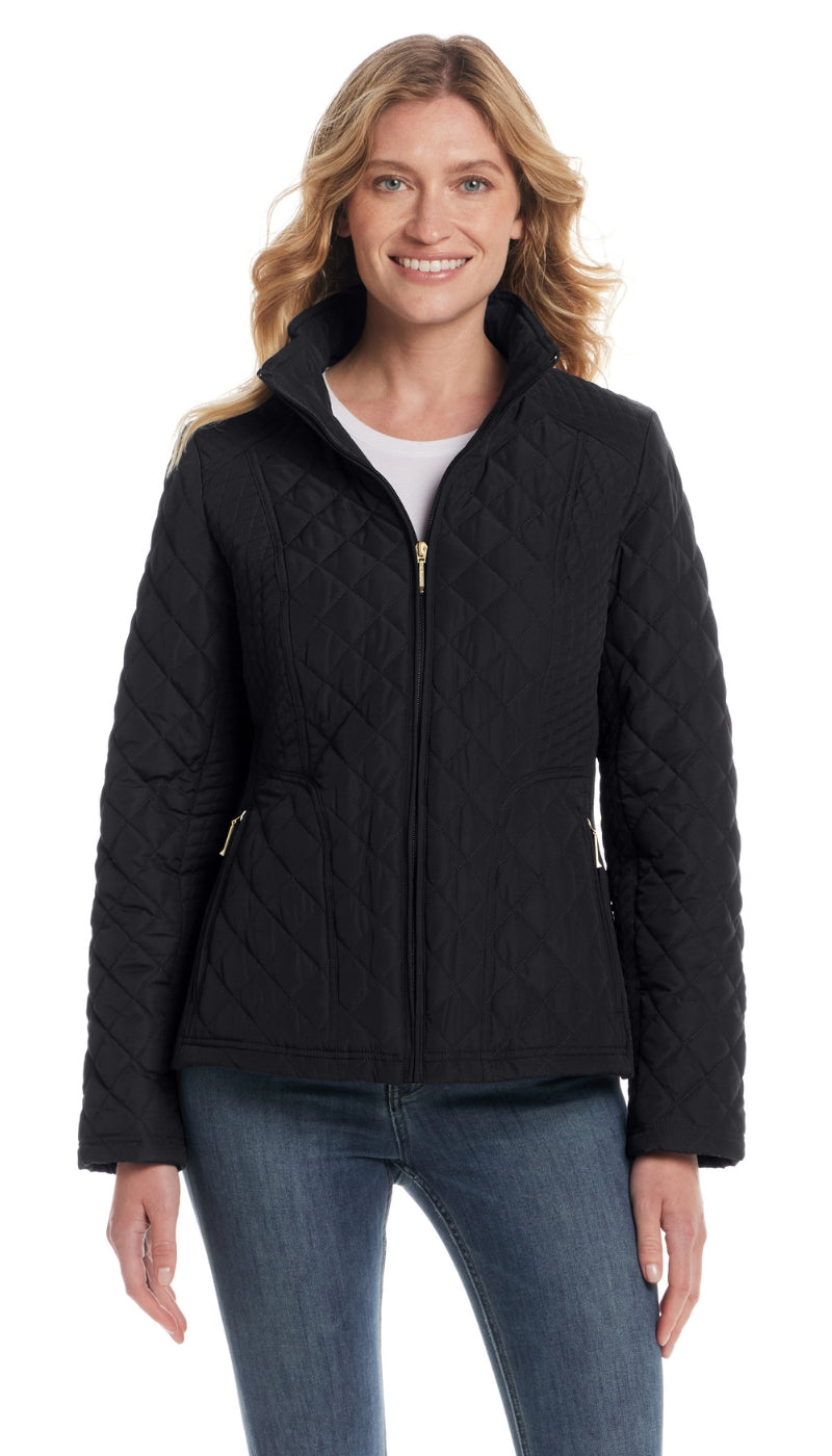 MIXED QUILTED JACKET WITH SIDE STRETCH