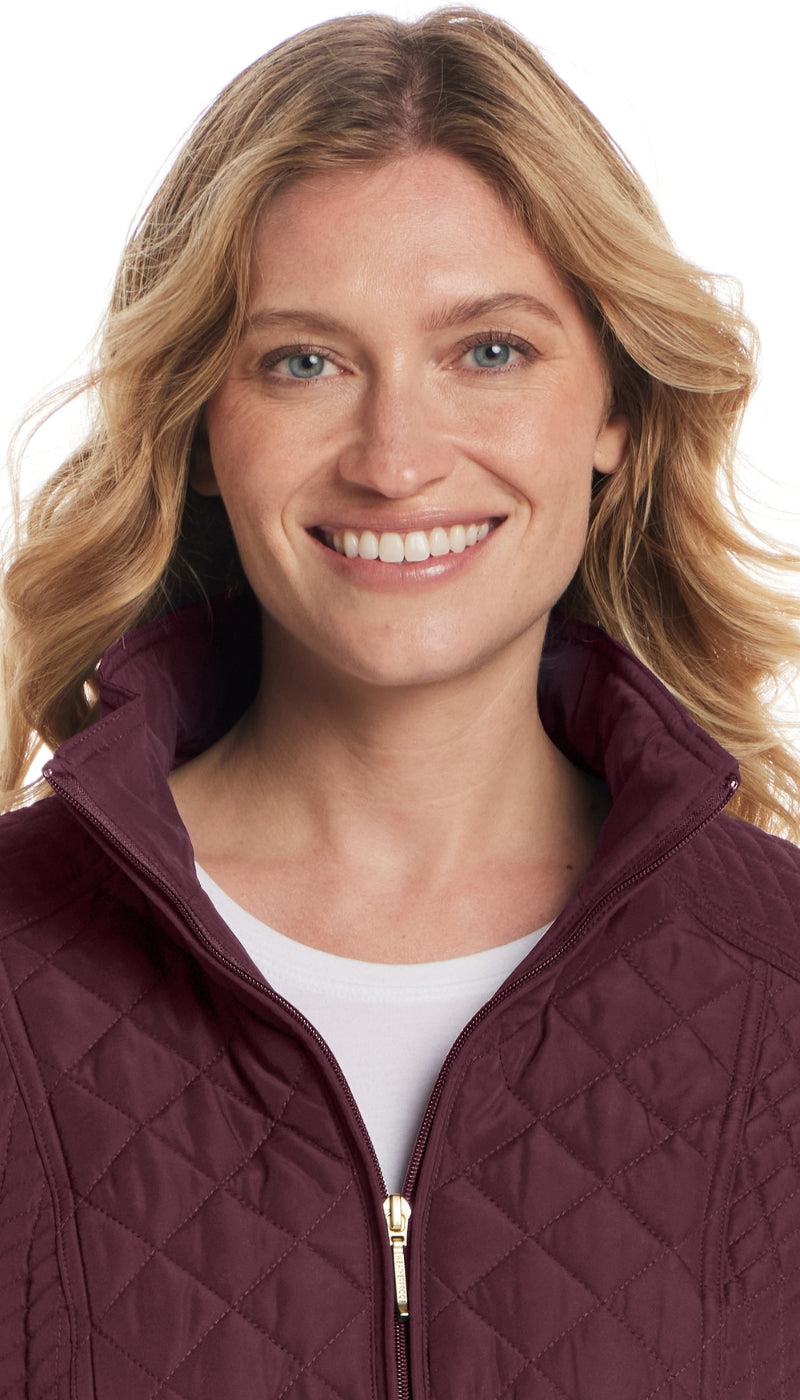 MIXED QUILTED JACKET WITH SIDE STRETCH