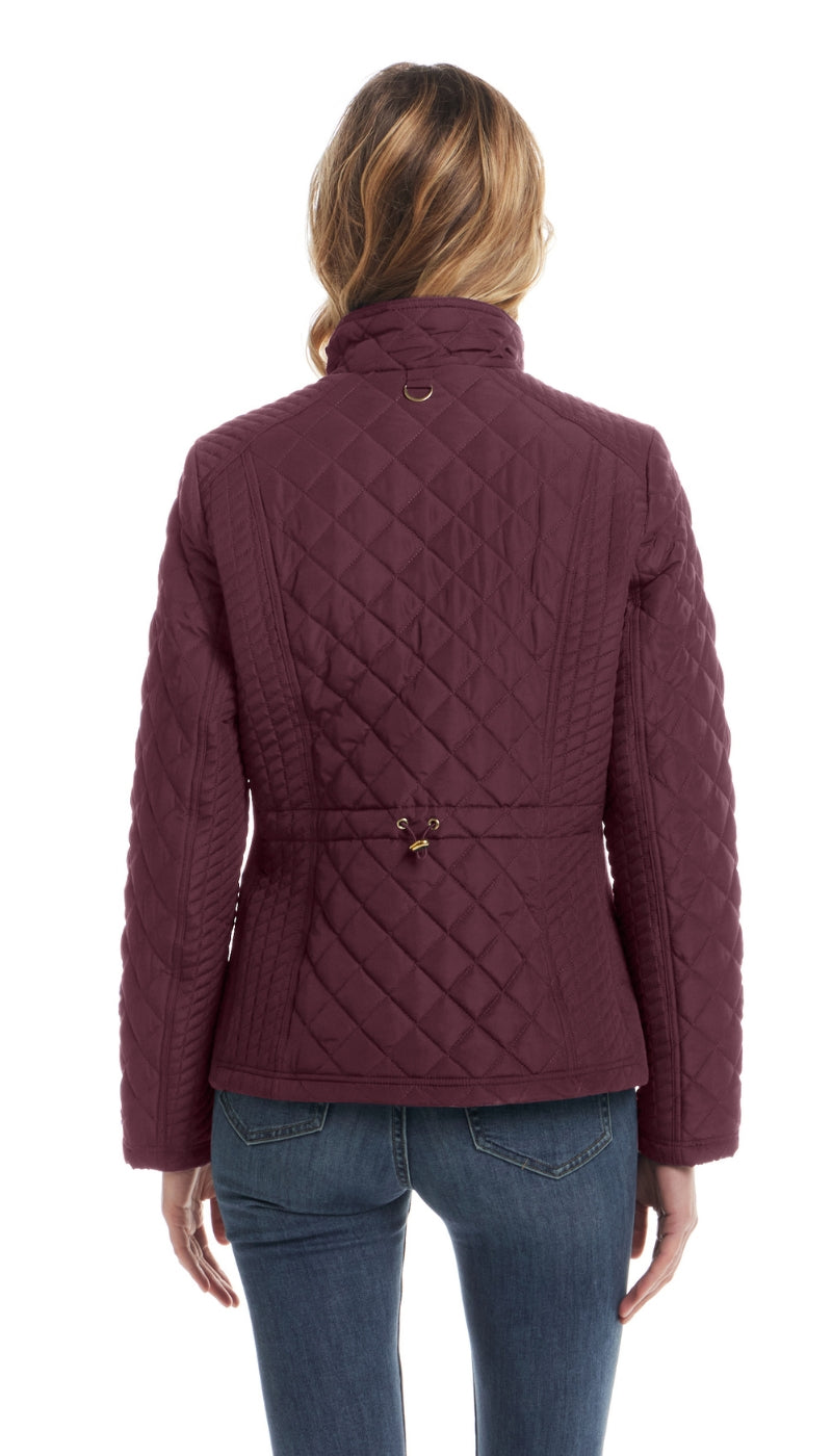 MIXED QUILTED JACKET WITH SIDE STRETCH