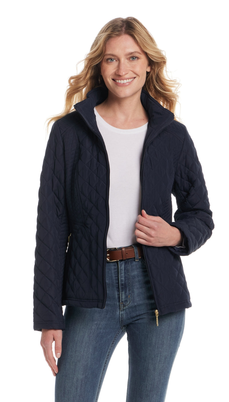 MIXED QUILTED JACKET WITH SIDE STRETCH