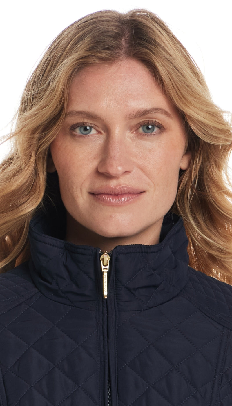 MIXED QUILTED JACKET WITH SIDE STRETCH