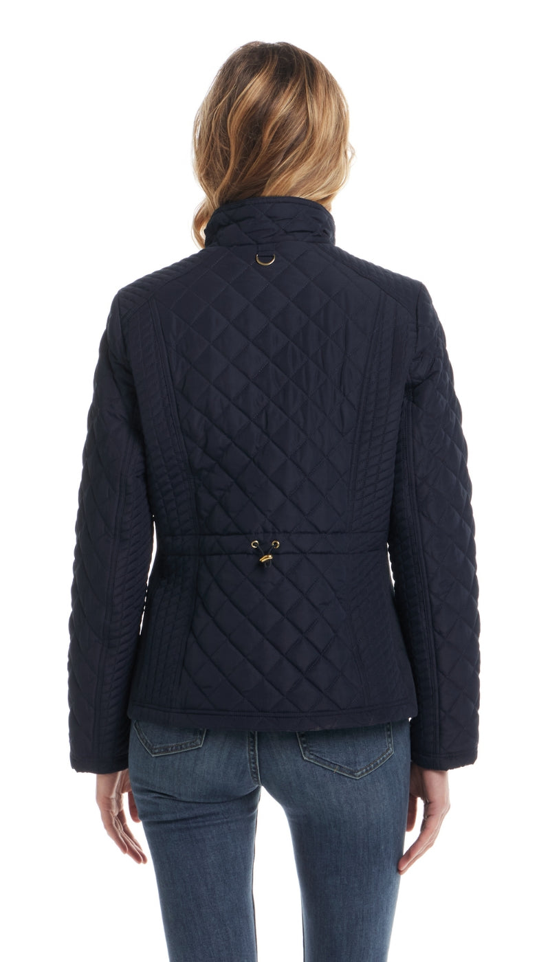 MIXED QUILTED JACKET WITH SIDE STRETCH