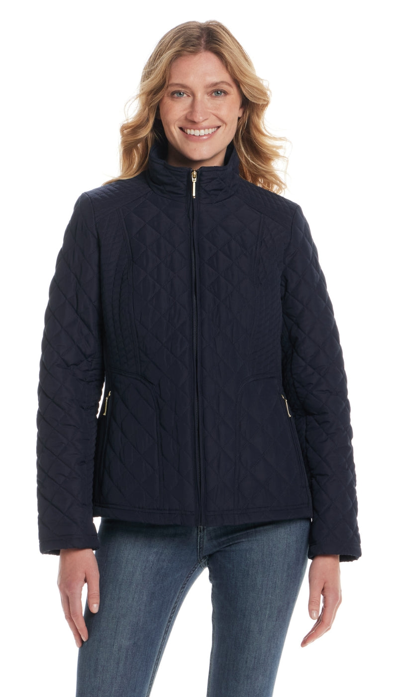 MIXED QUILTED JACKET WITH SIDE STRETCH
