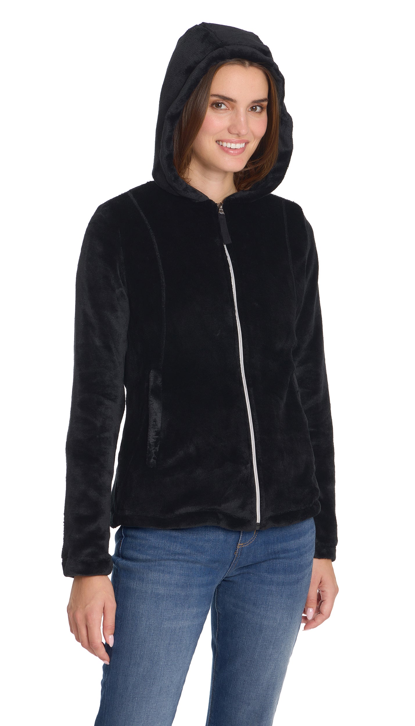 HOODED ZIP UP FLEECE JACKET