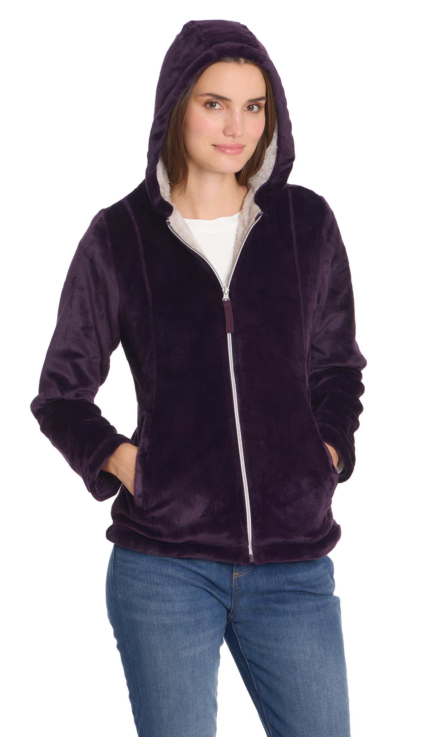 HOODED ZIP UP FLEECE JACKET