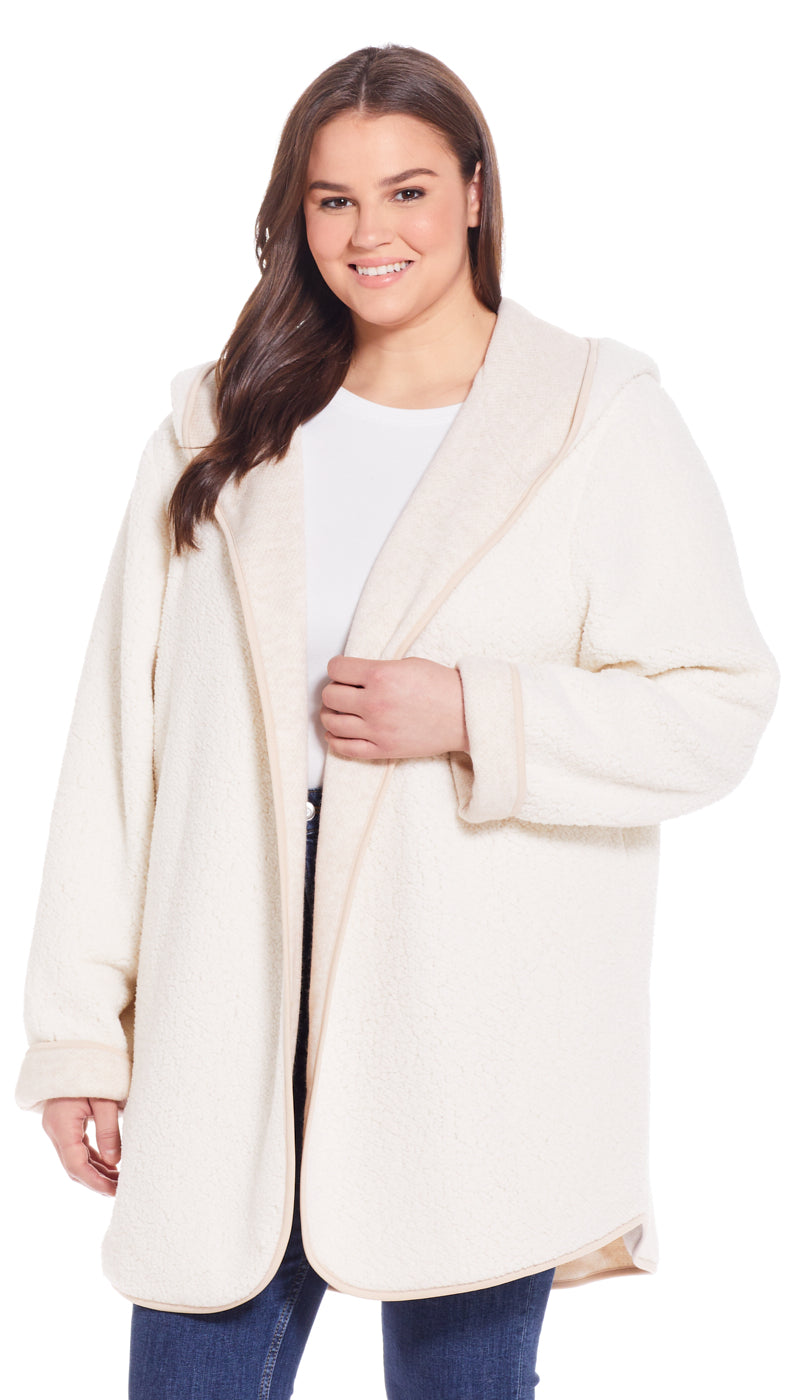 KNIT TO FLEECE JACKET