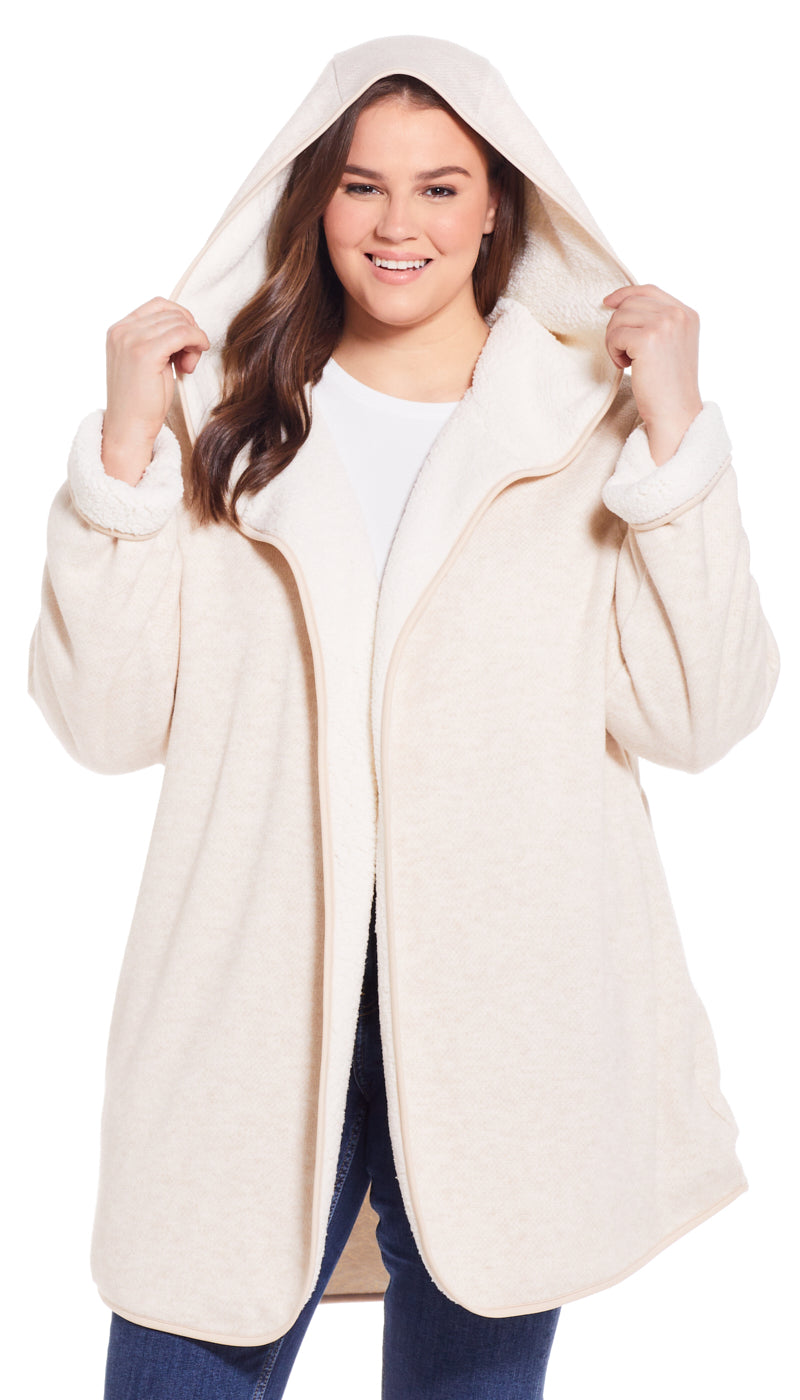 KNIT TO FLEECE JACKET