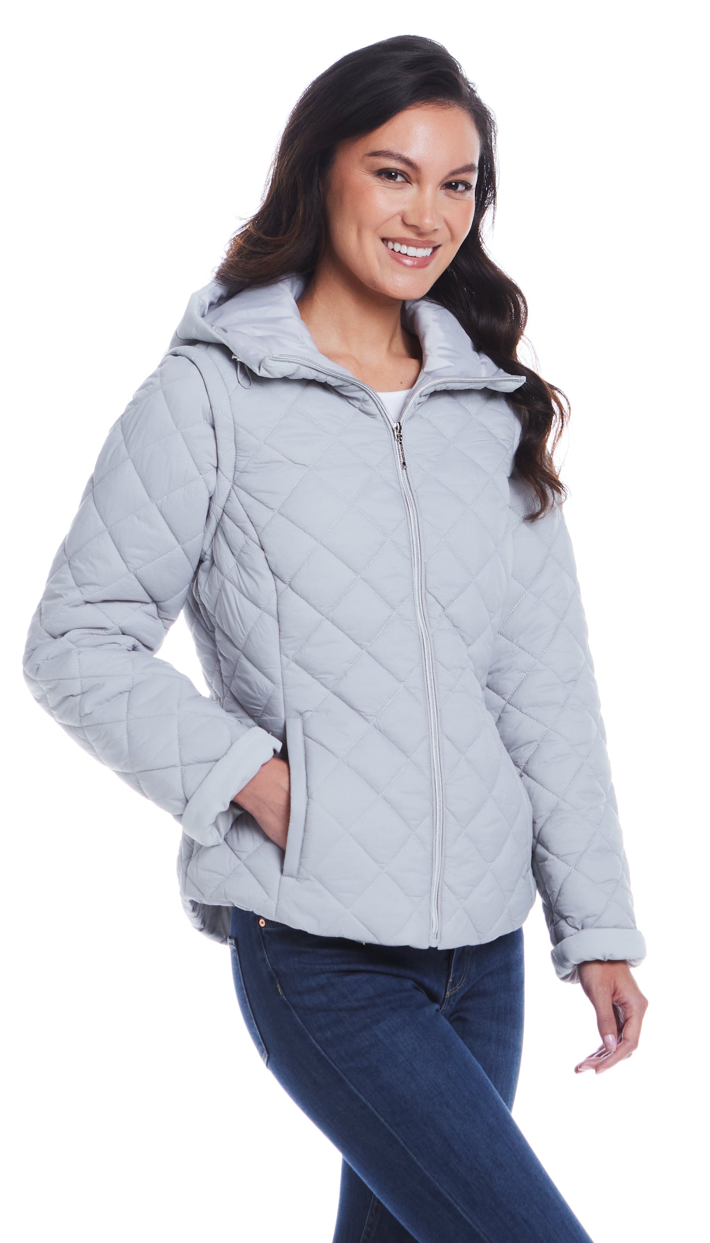 2 in 1 QUILTED JACKET TO VEST