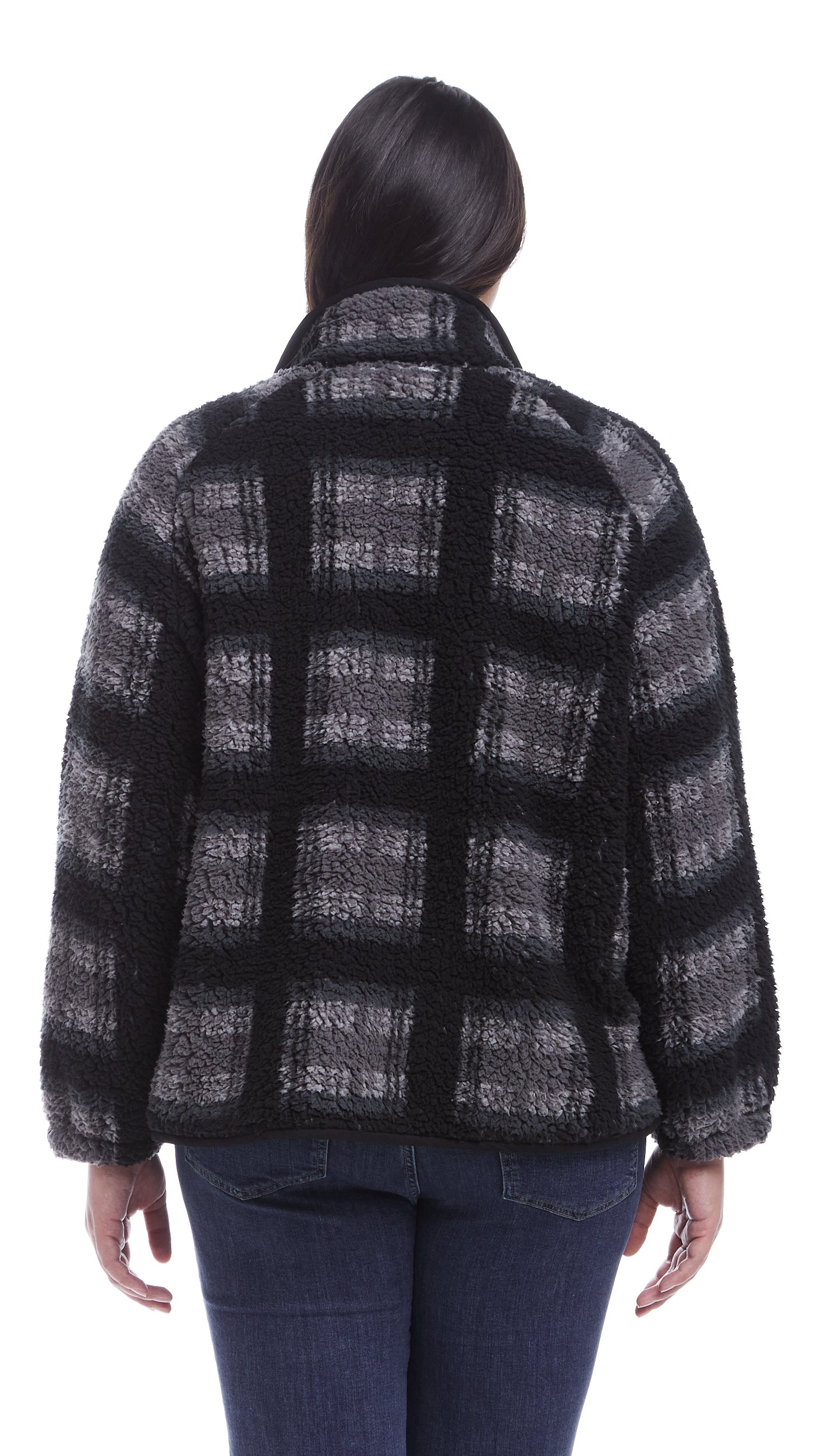 SNAP FRONT COZY FLEECE JACKET