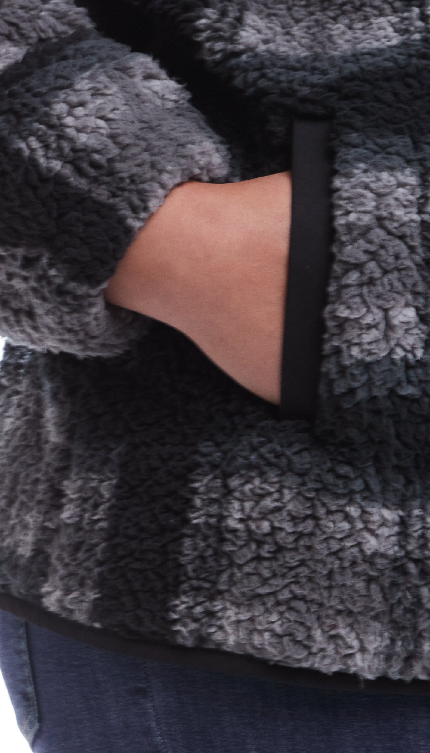 SNAP FRONT COZY FLEECE JACKET