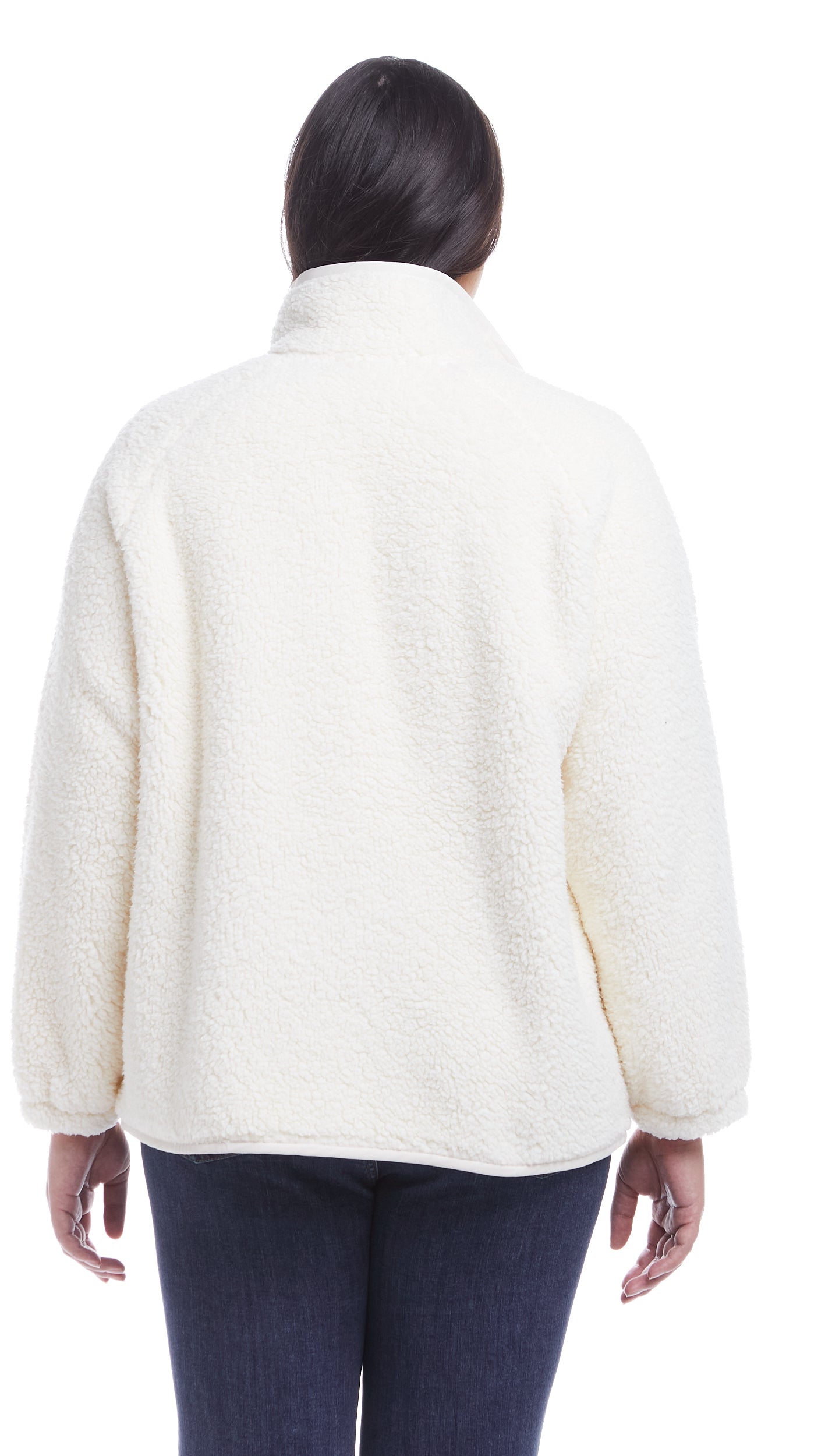 SNAP FRONT COZY FLEECE JACKET