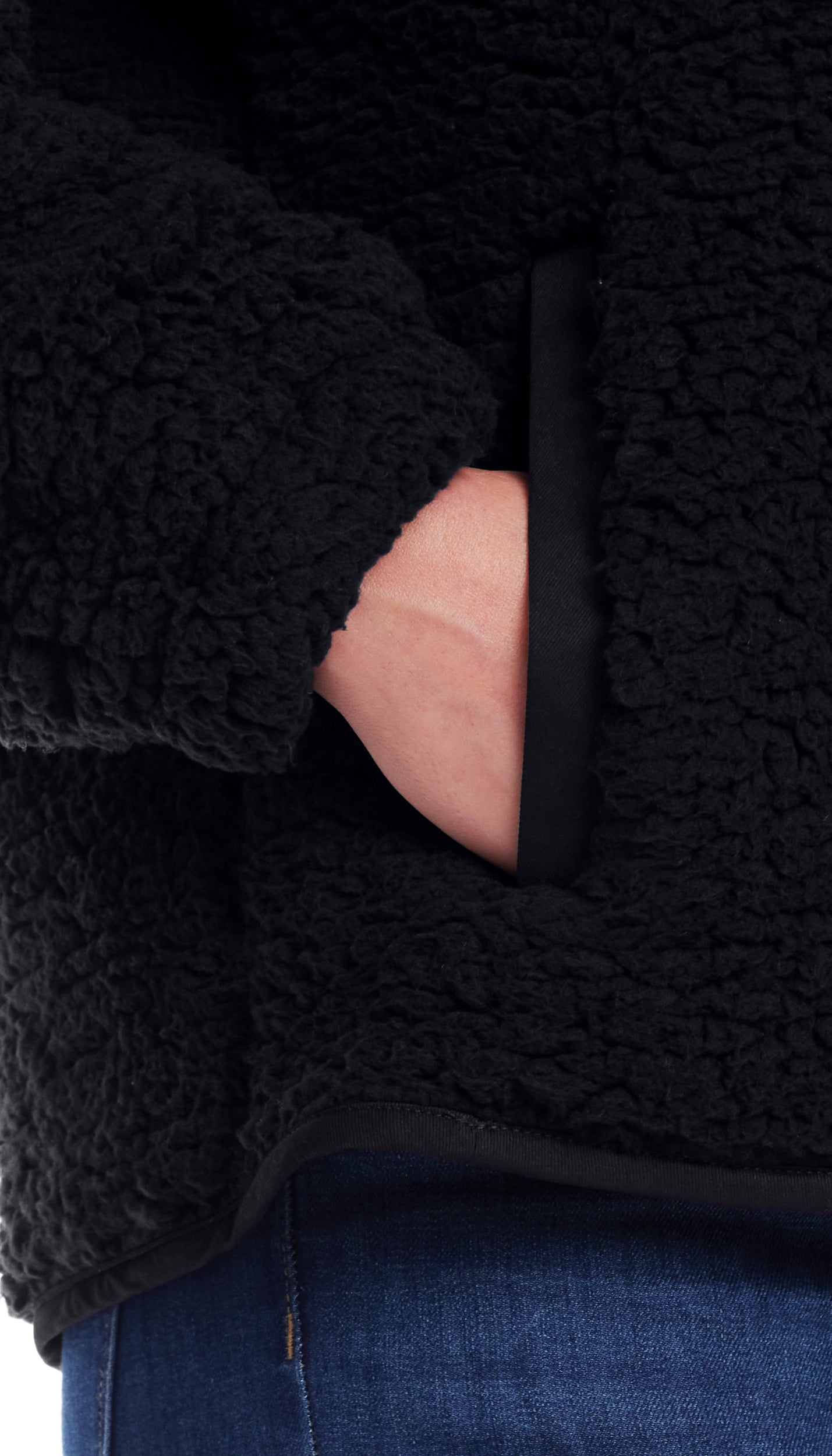 SNAP FRONT COZY FLEECE JACKET