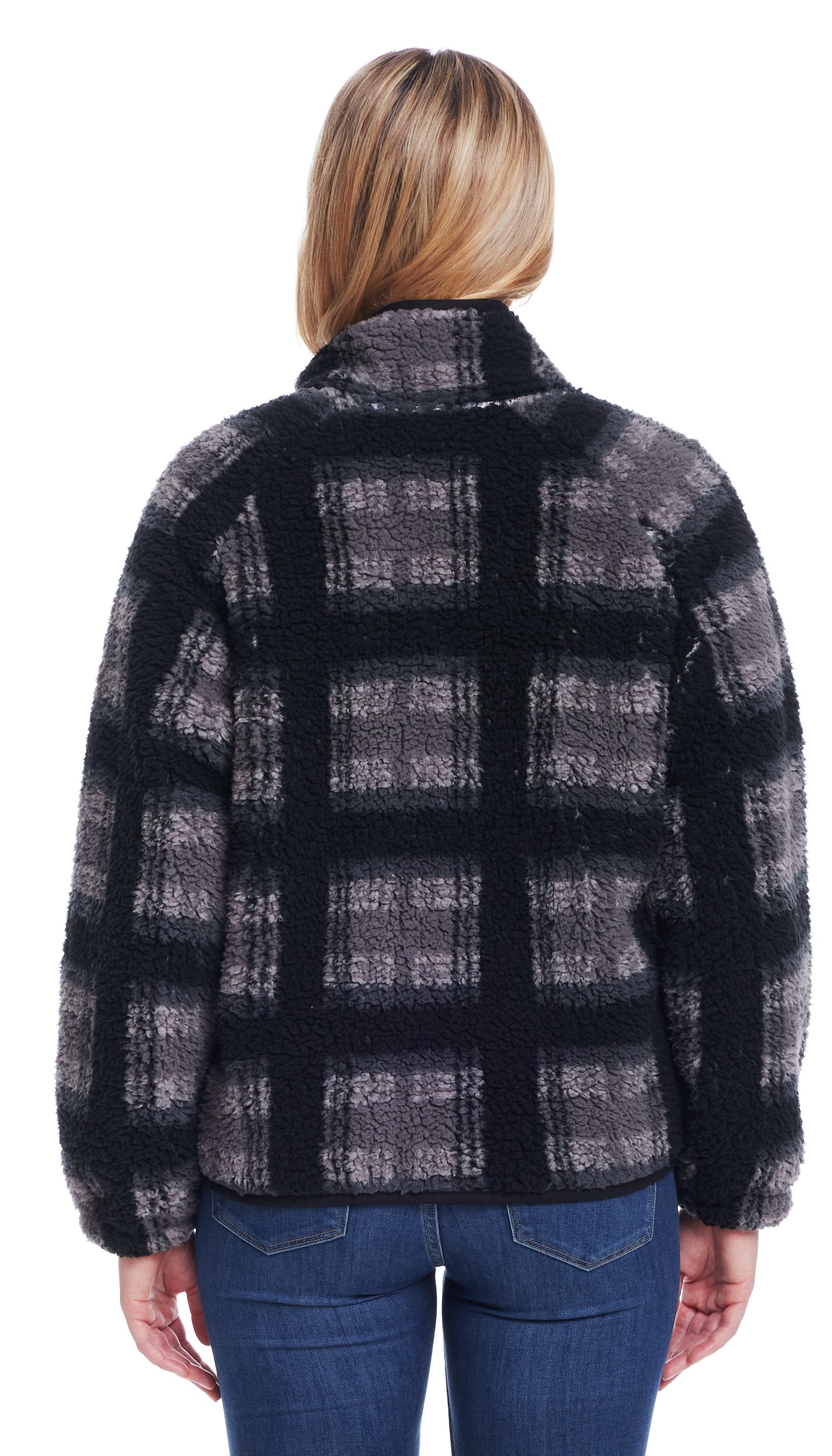 SNAP FRONT COZY FLEECE JACKET