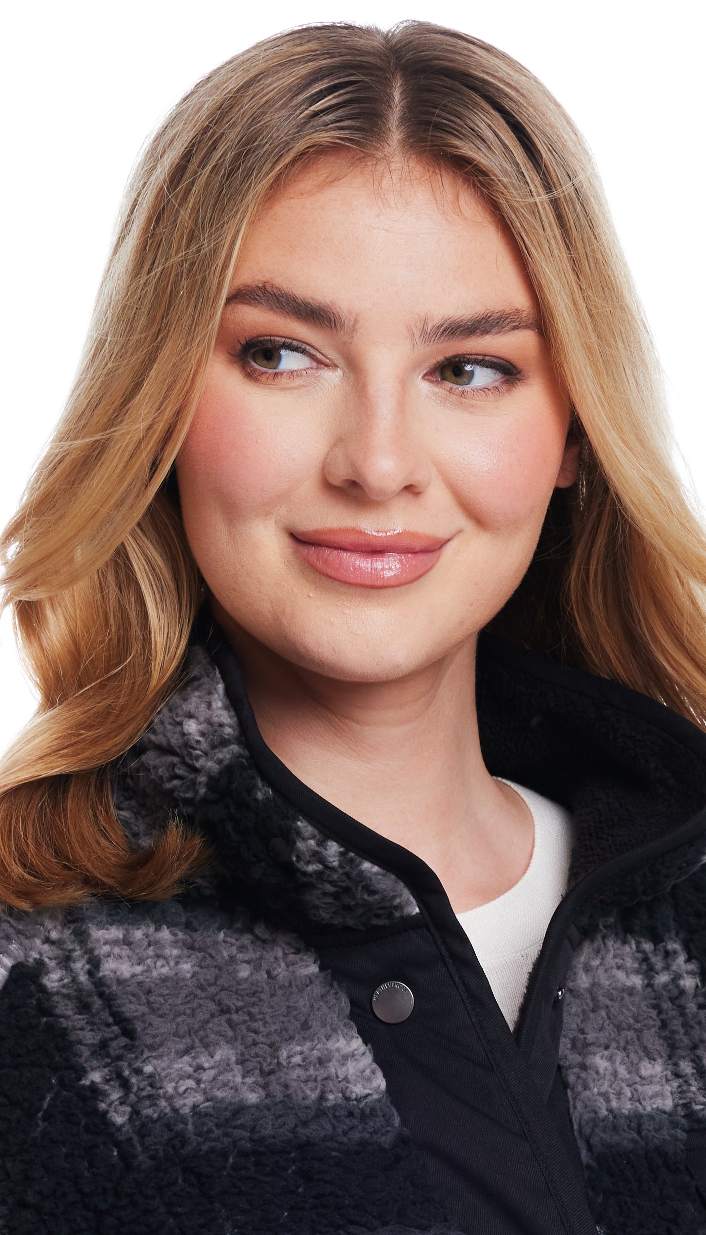 SNAP FRONT COZY FLEECE JACKET