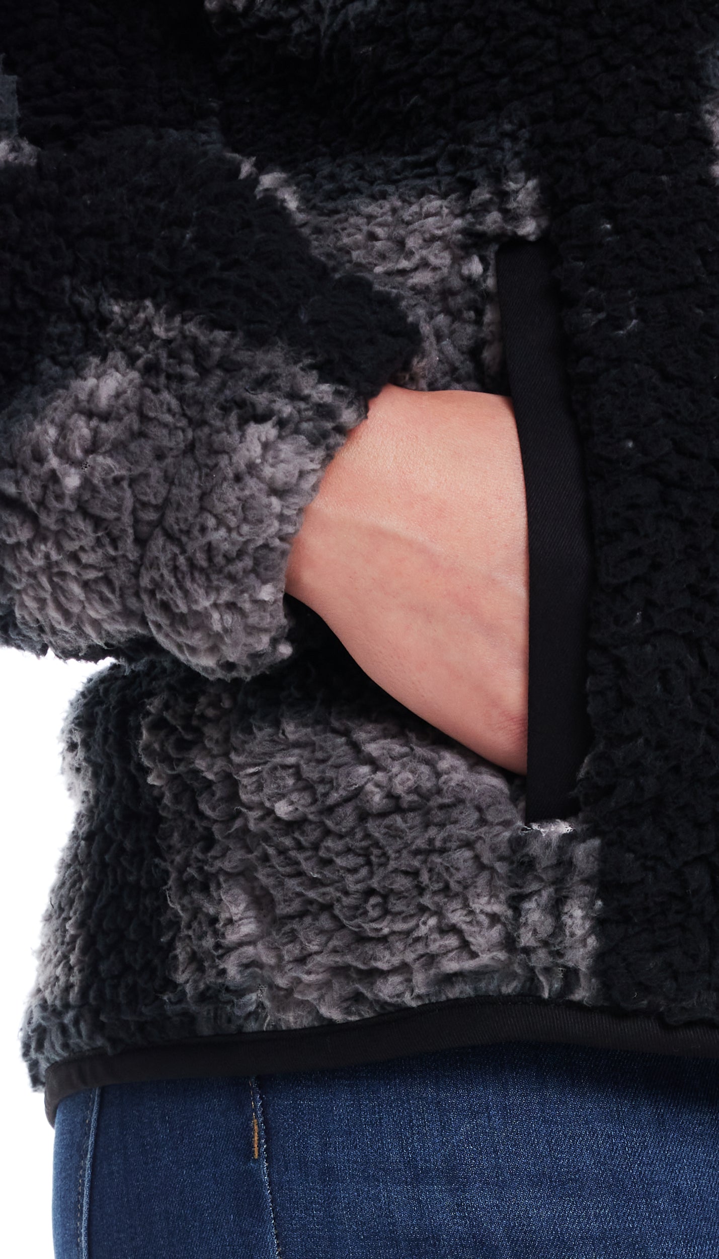 SNAP FRONT COZY FLEECE JACKET