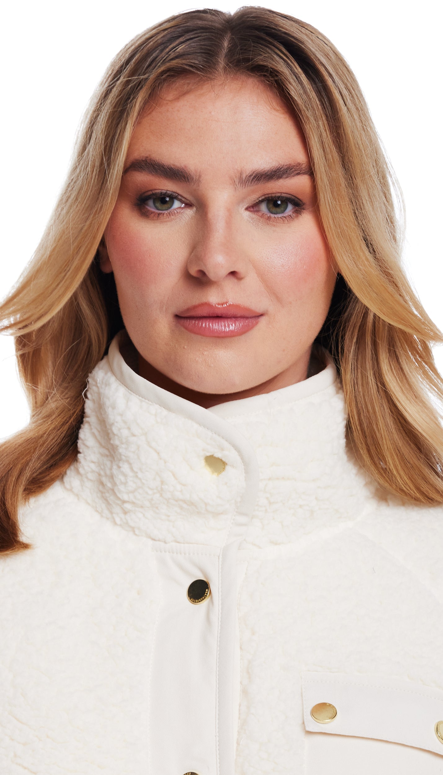 SNAP FRONT COZY FLEECE JACKET