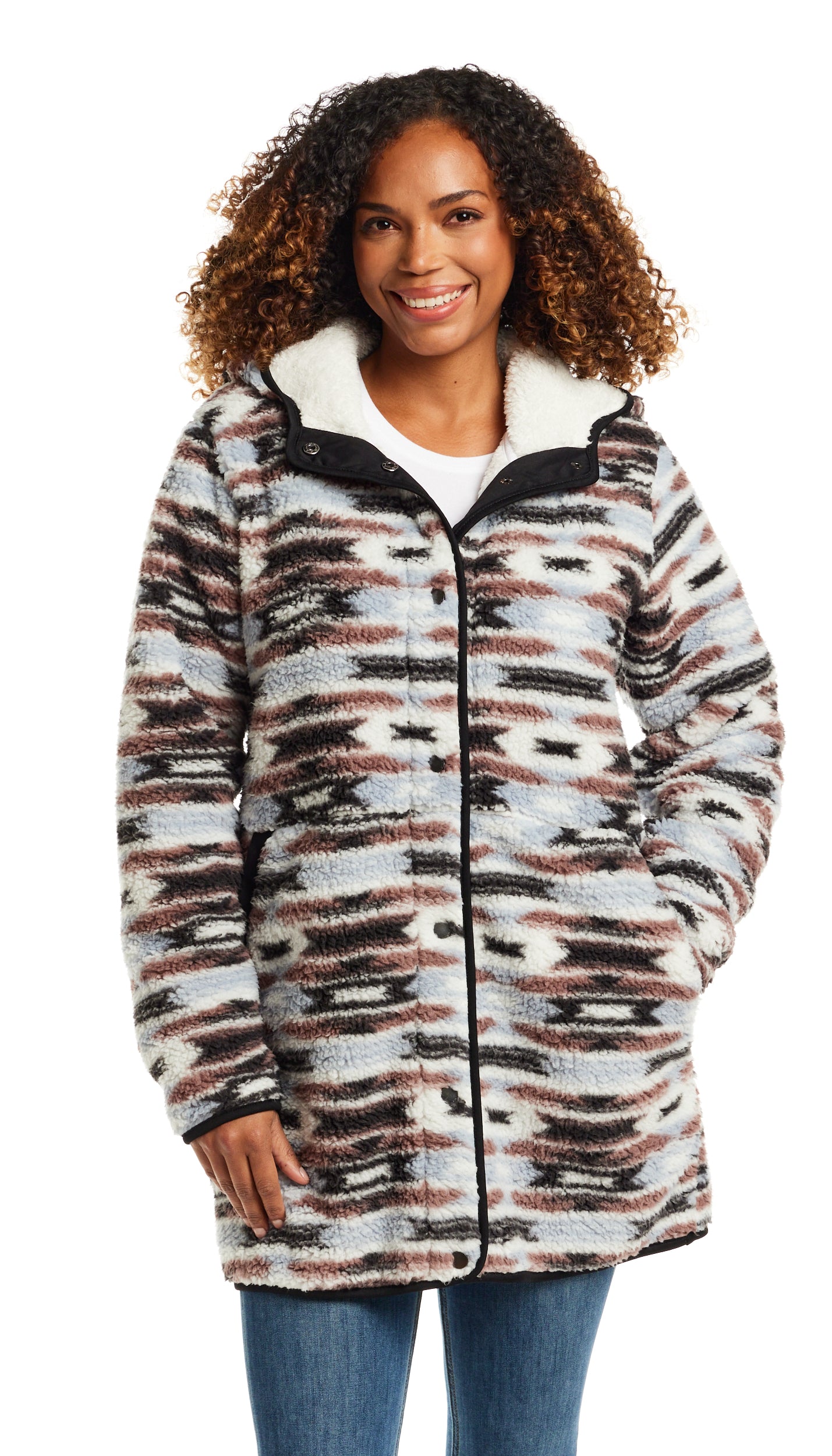 HOODED SHERPA FLEECE