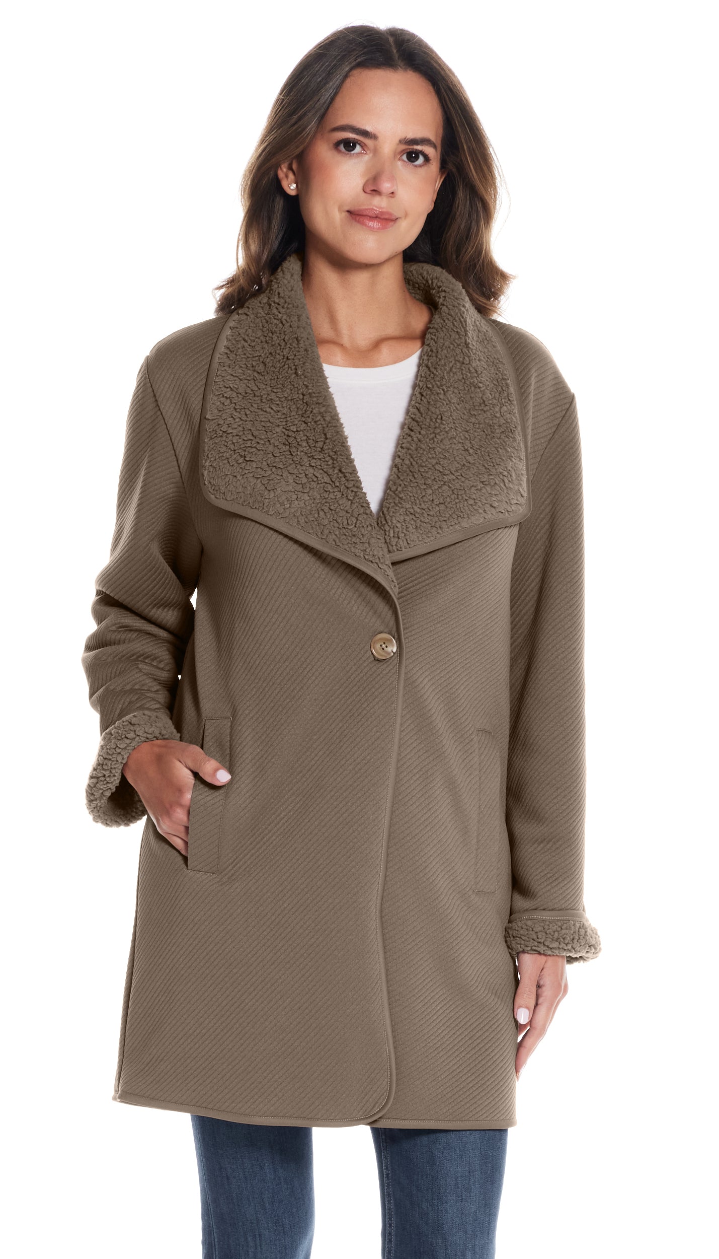 REVERSIBLE COZY COATIGAN