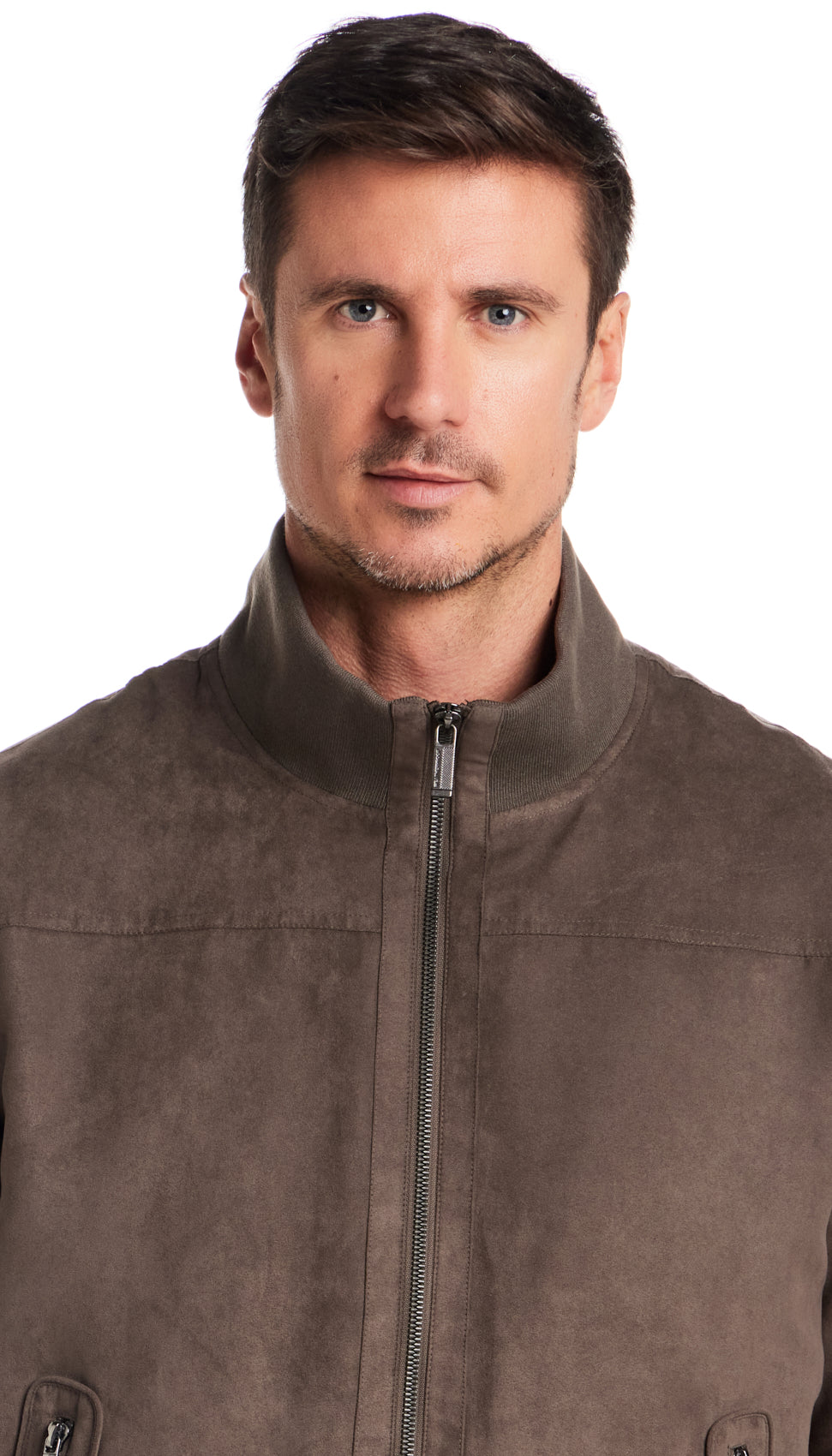 MICROSUEDE BOMBER JACKET