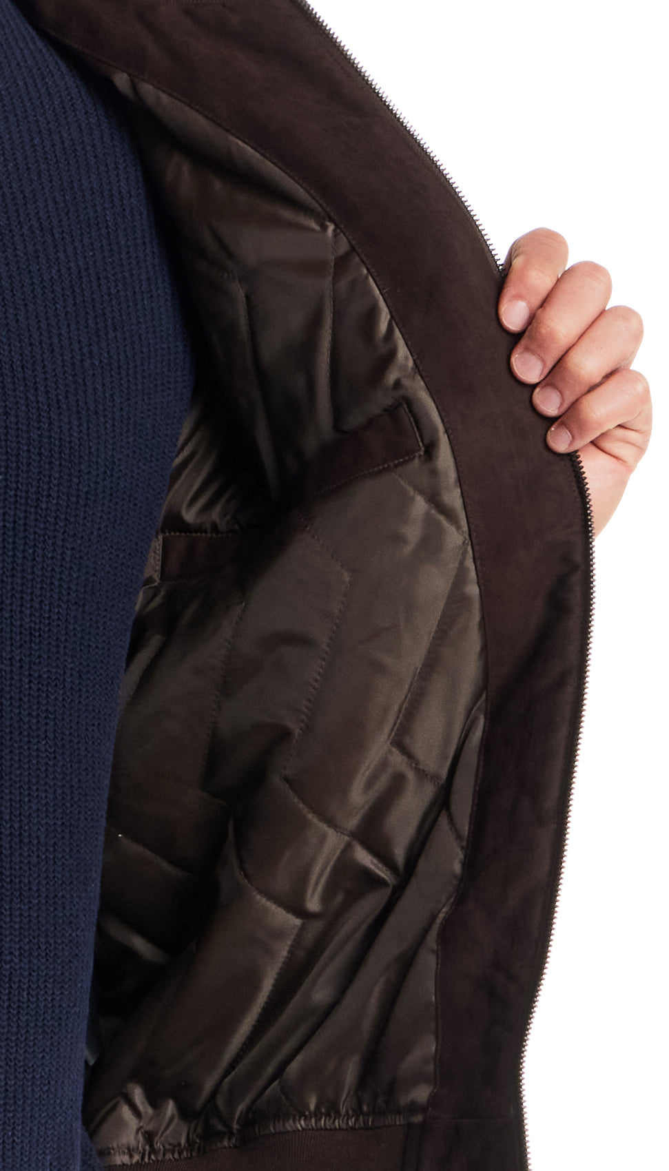 MICROSUEDE BOMBER JACKET