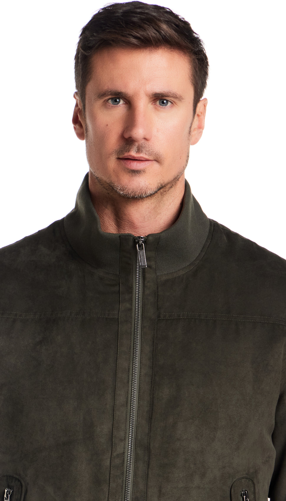 MICROSUEDE BOMBER JACKET