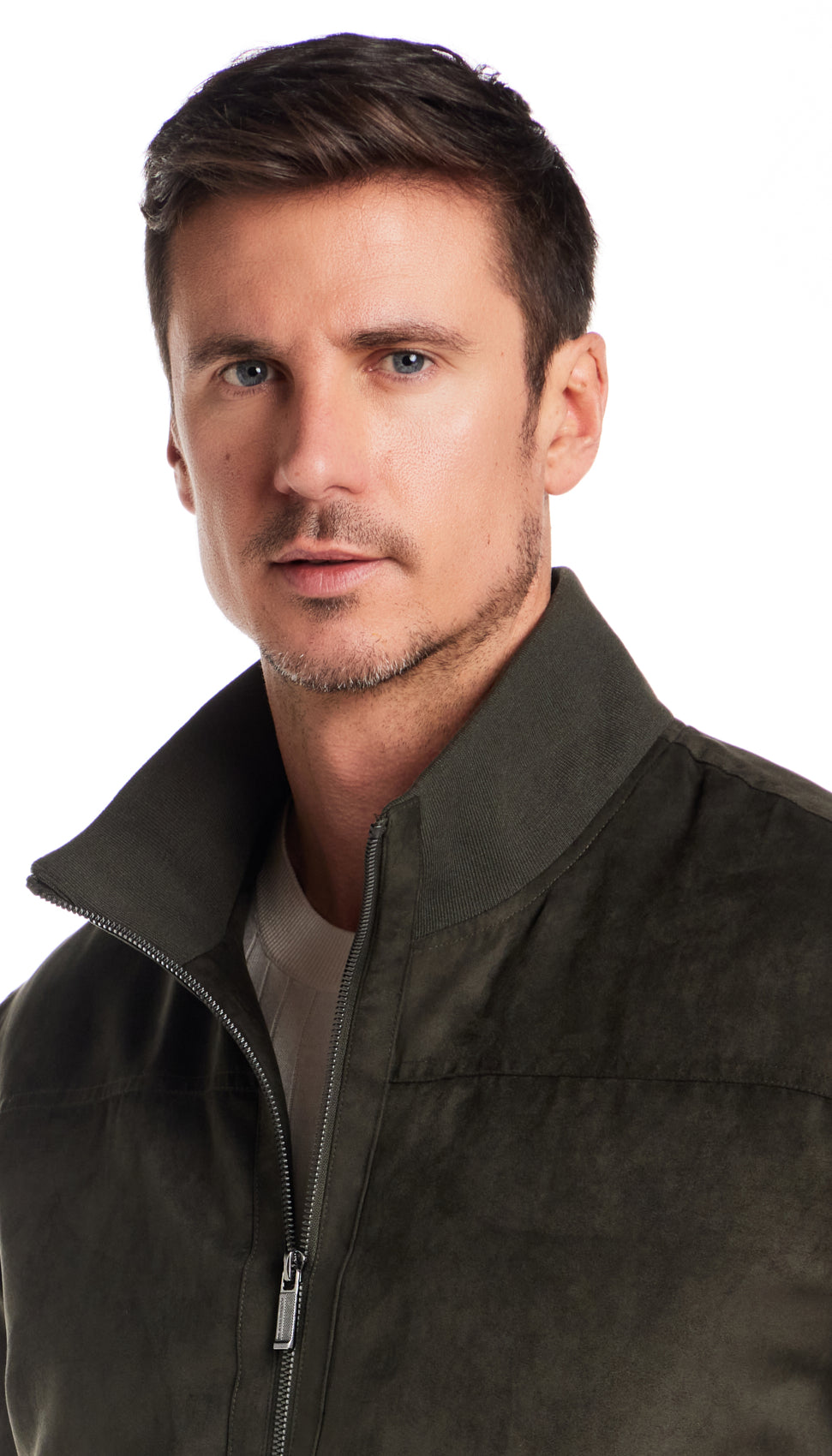 MICROSUEDE BOMBER JACKET