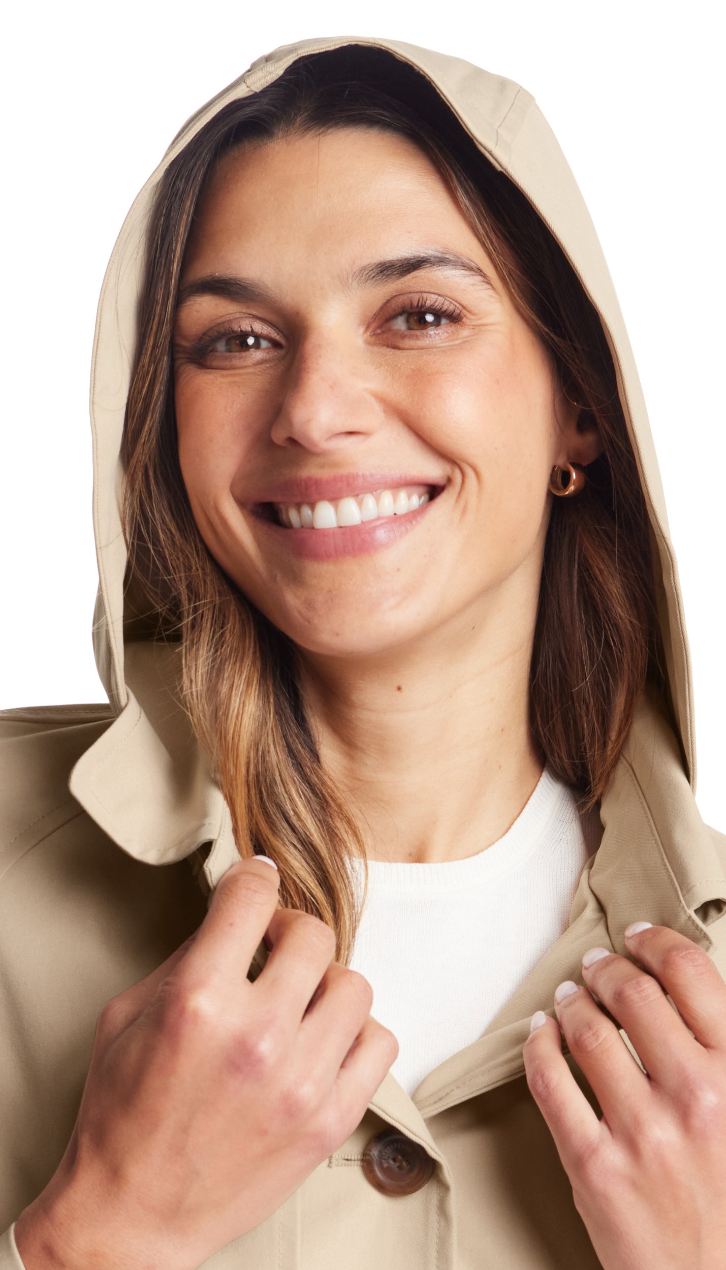 BUTTON FRONT HOODED TOPPER