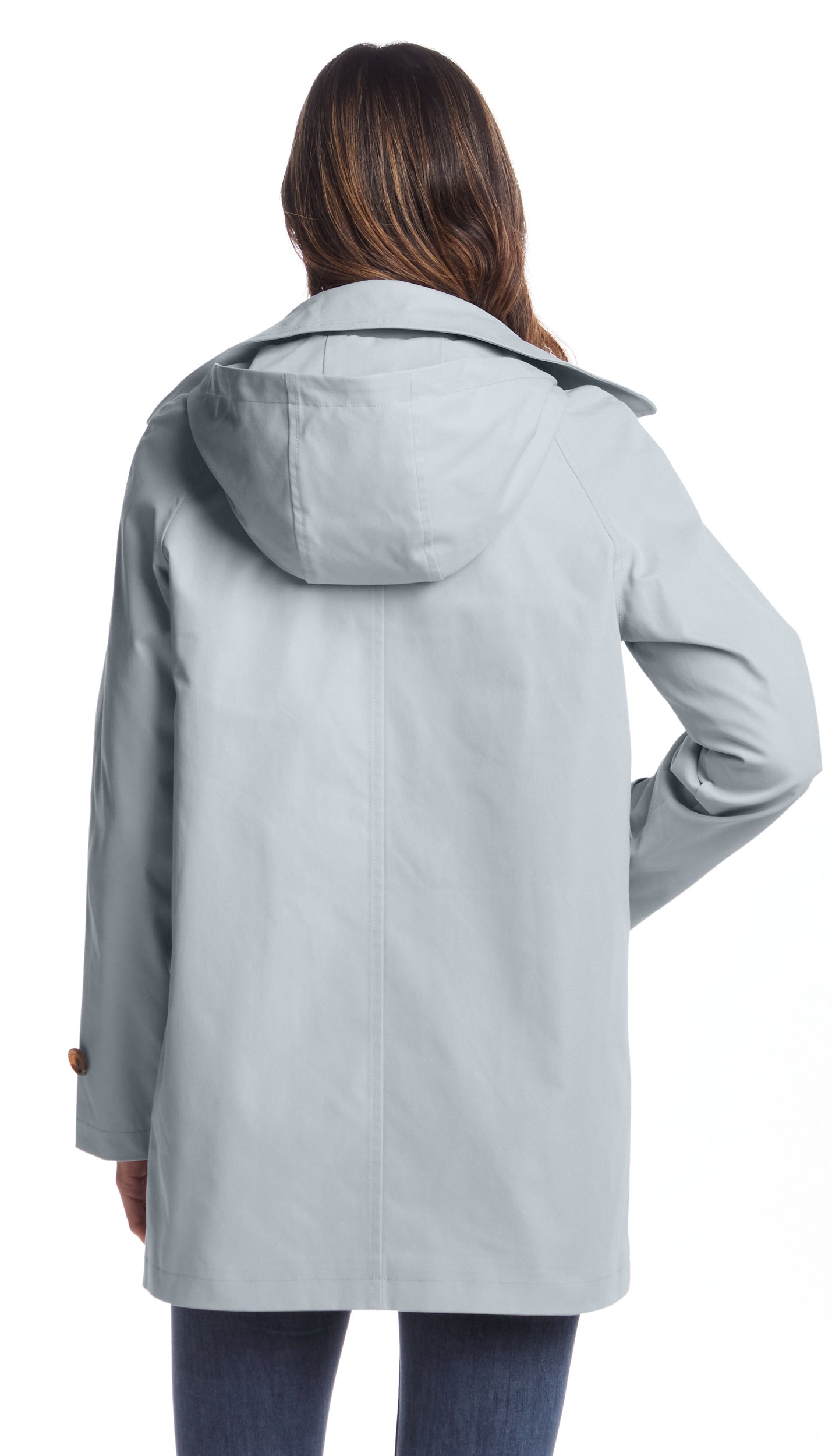 BUTTON FRONT HOODED TOPPER