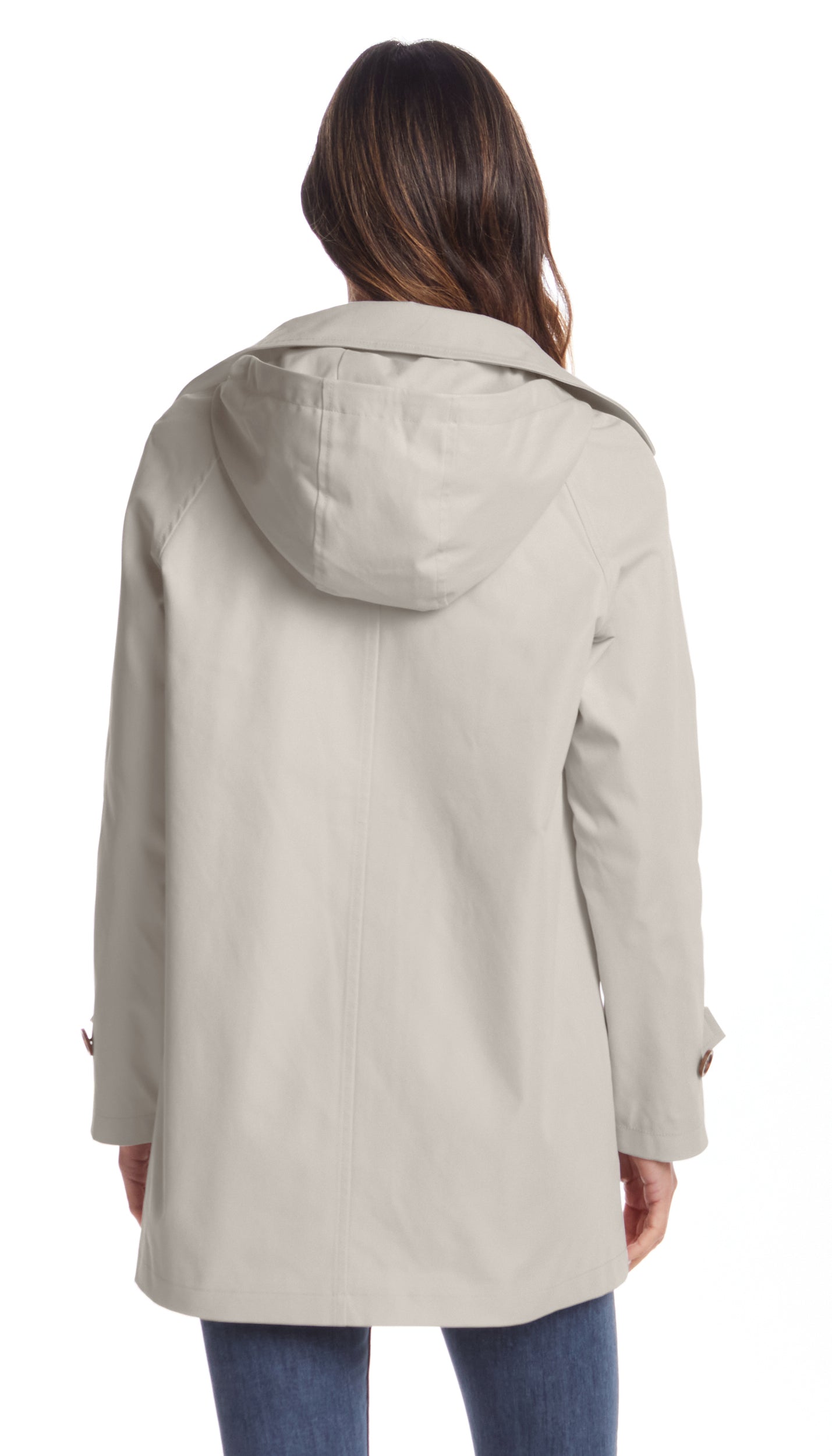 BUTTON FRONT HOODED TOPPER