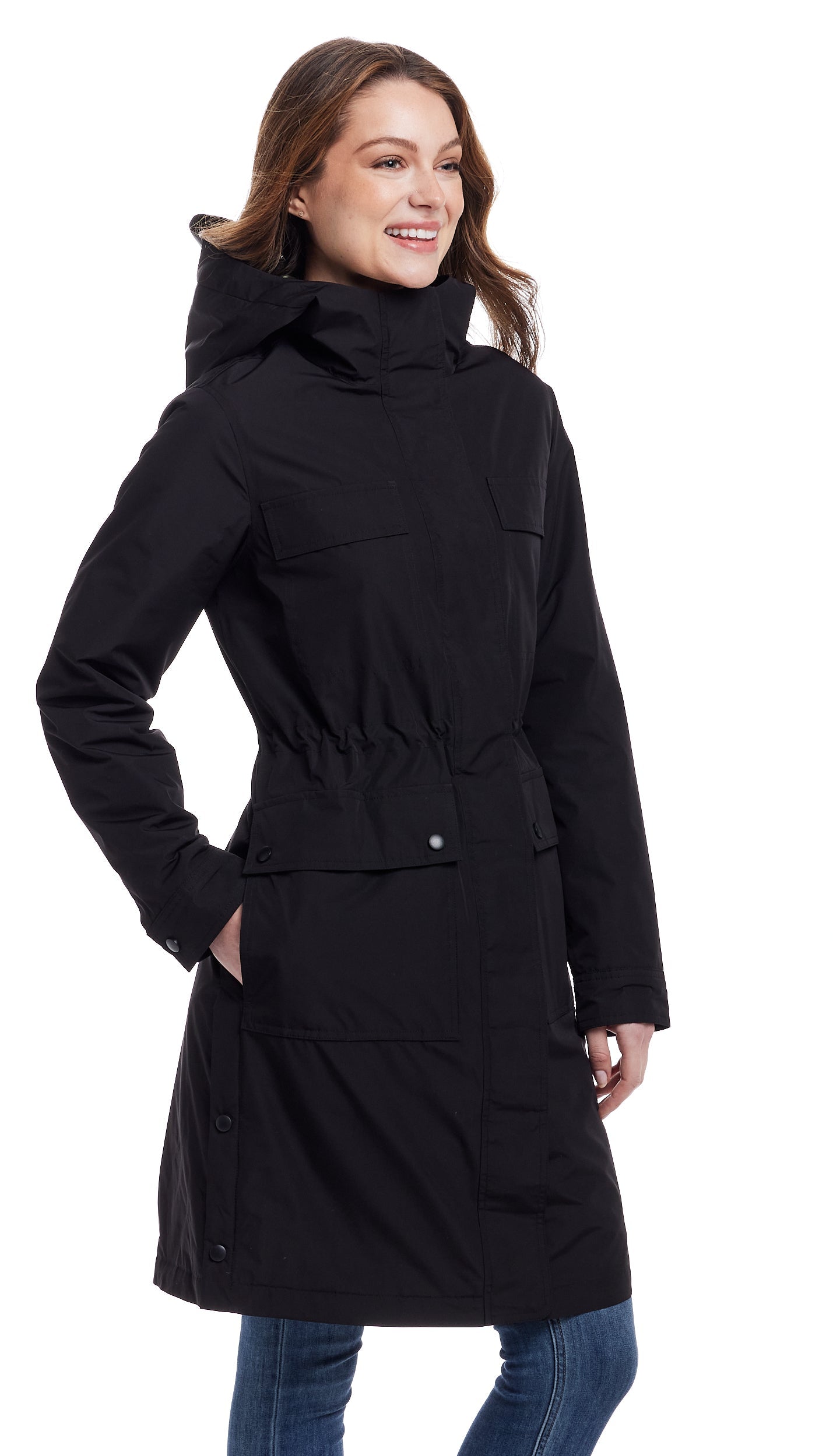 UTILITARIAN HOODED RAIN COAT