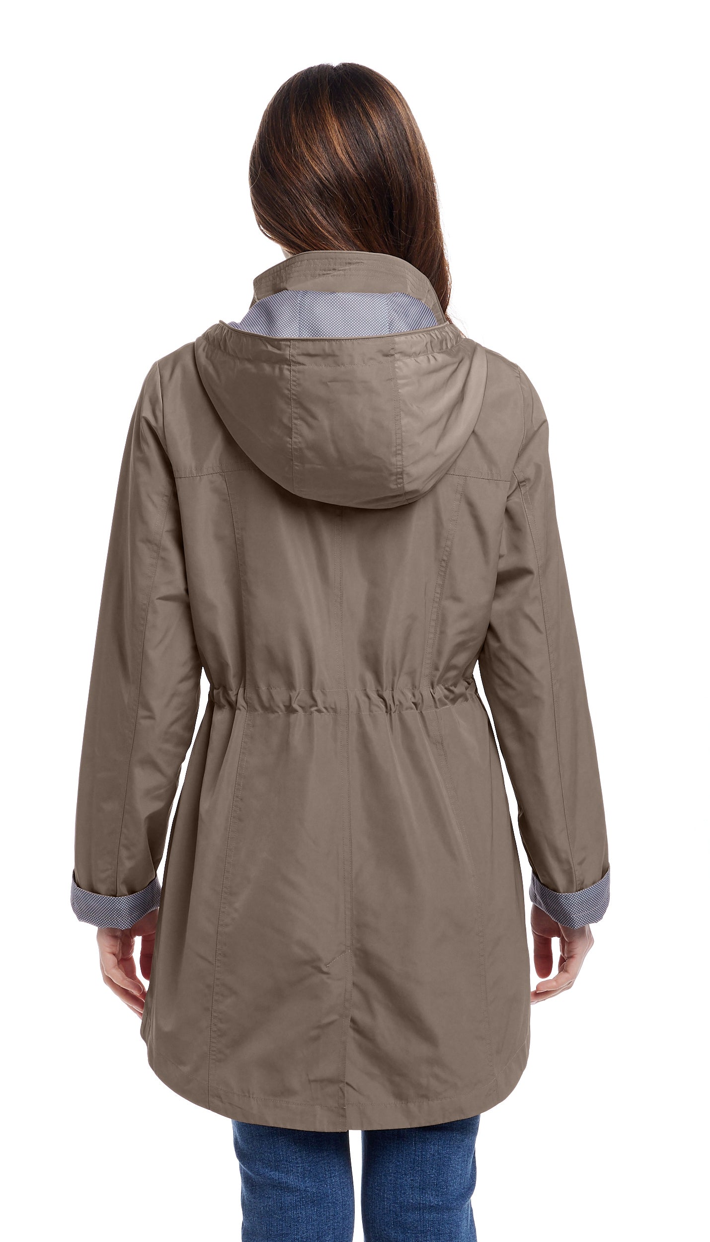 HOODED ANORAK WITH TURN BACK CUFFS