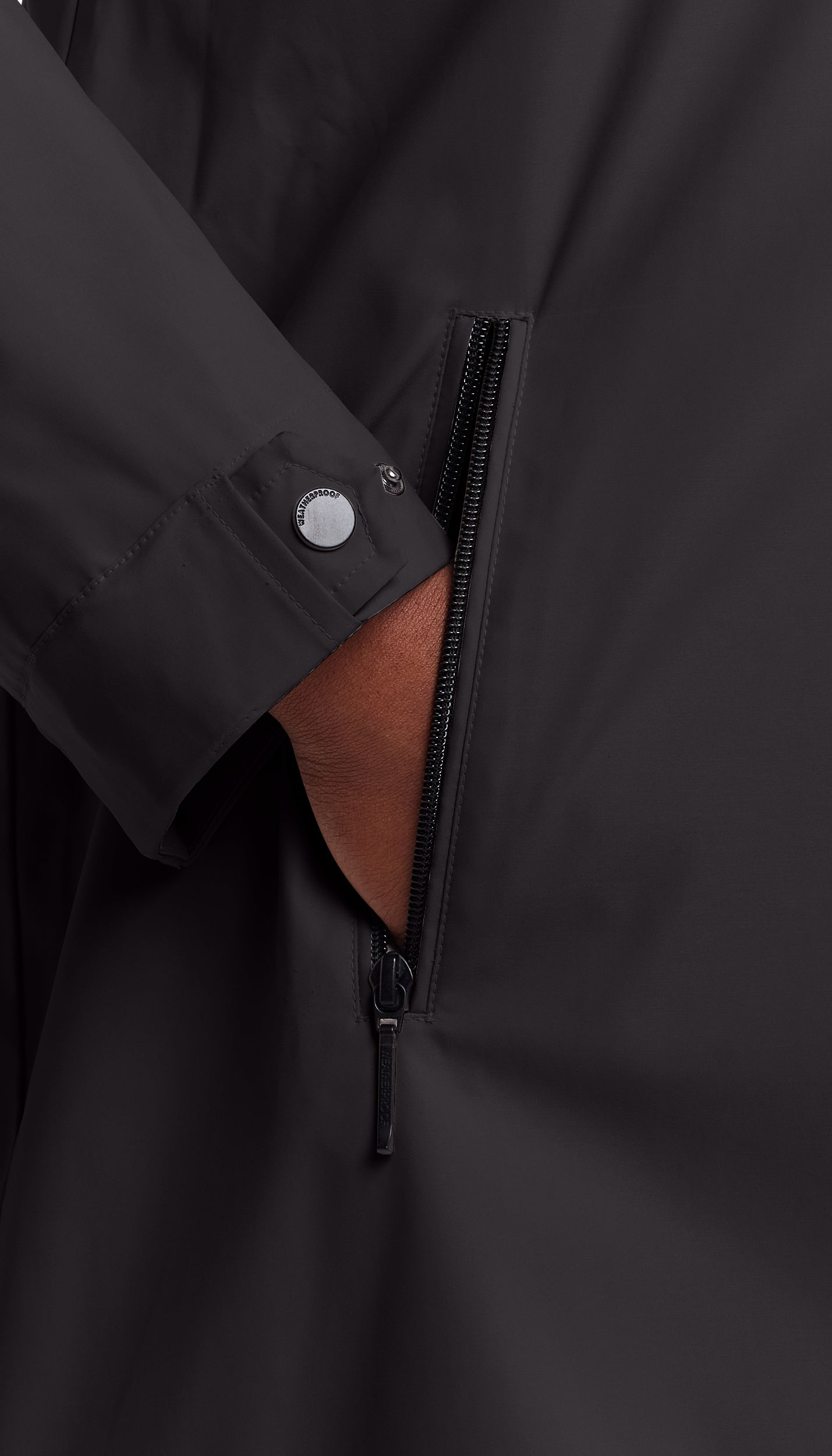 HOODED A-LINE RAIN JACKET