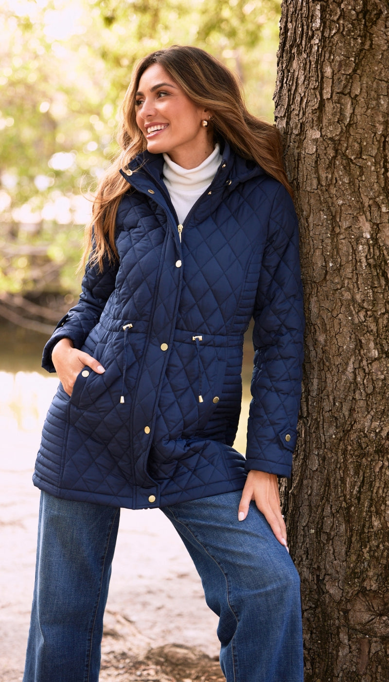 QUILTED WALKER WITH OUTER DRAWCORD