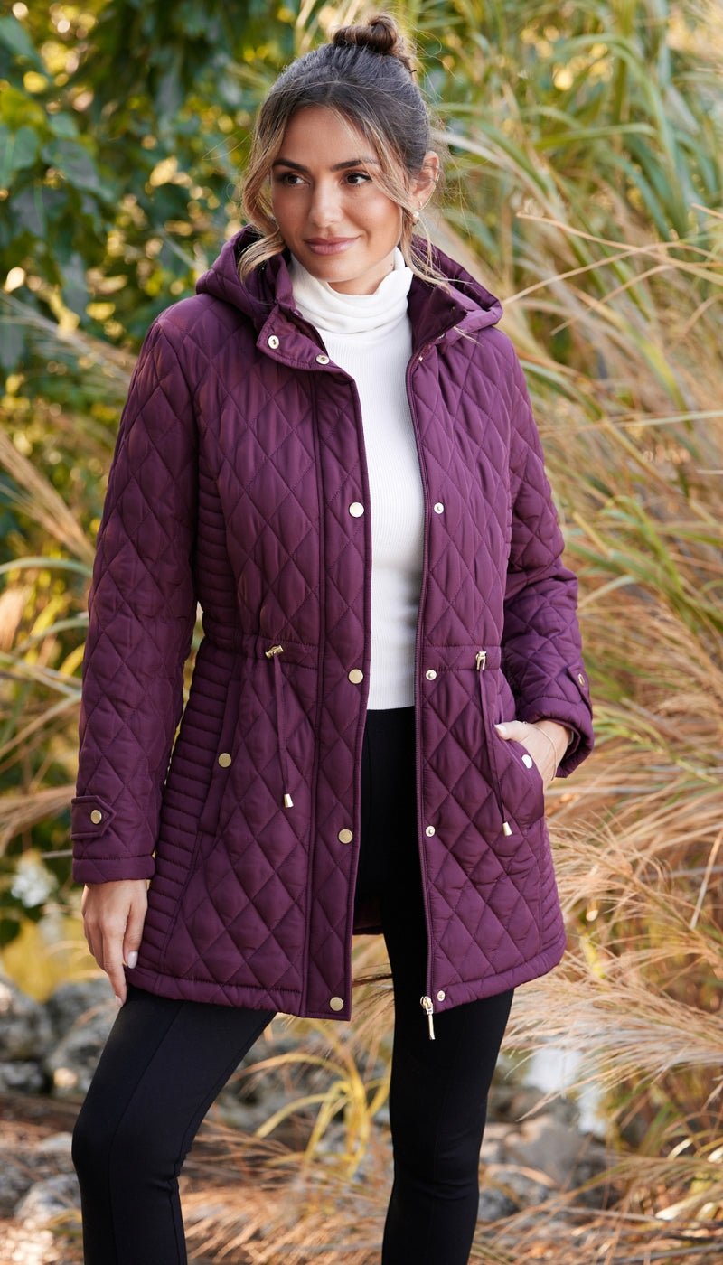 QUILTED WALKER WITH OUTER DRAWCORD