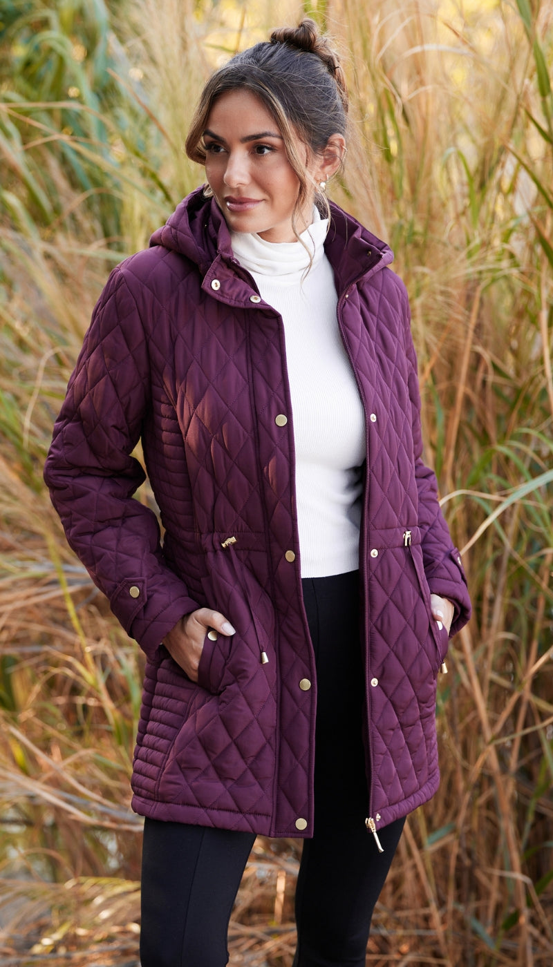QUILTED WALKER WITH OUTER DRAWCORD