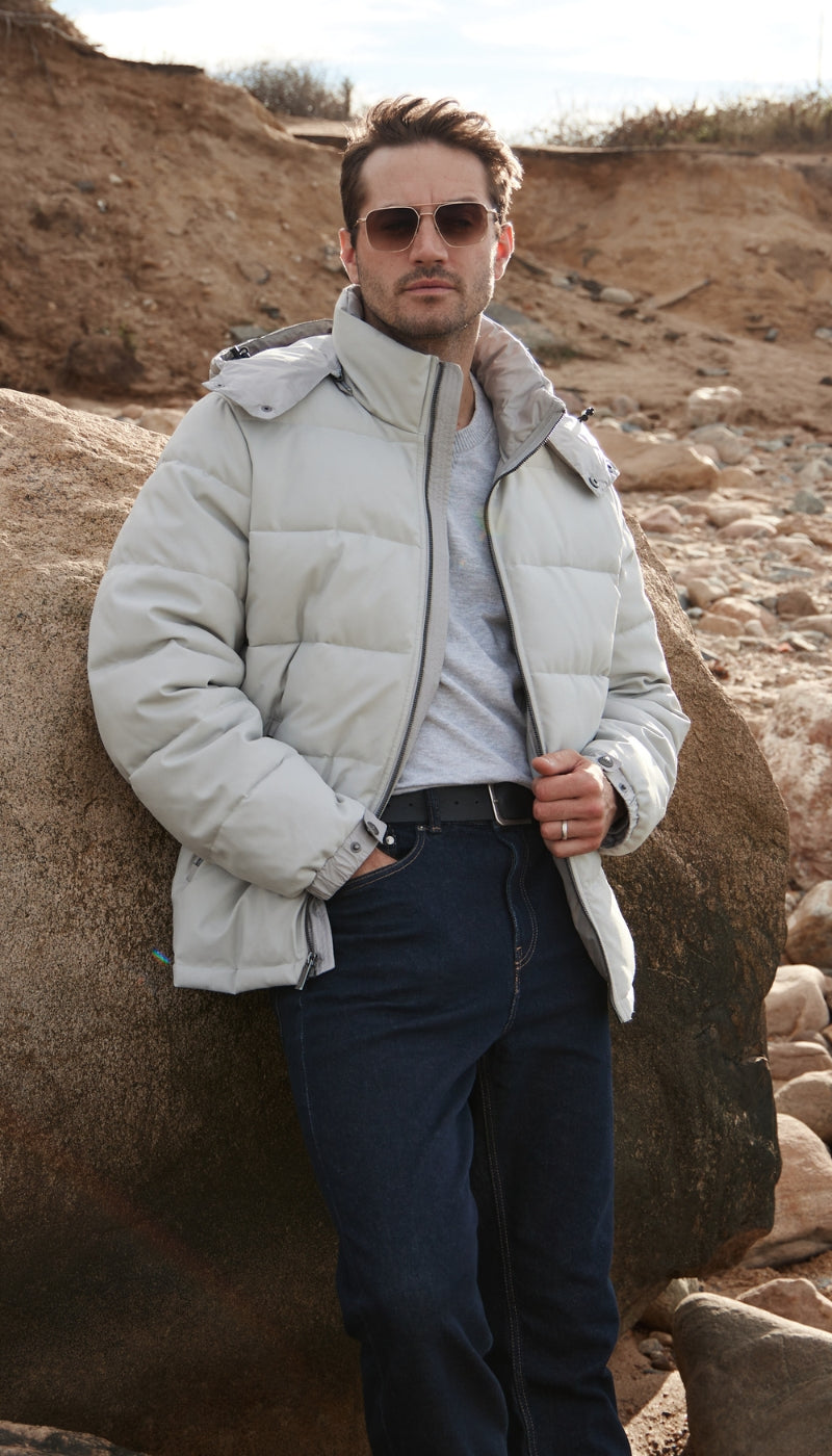 DOBBY OXFORD / CIRE PUFFER JACKET