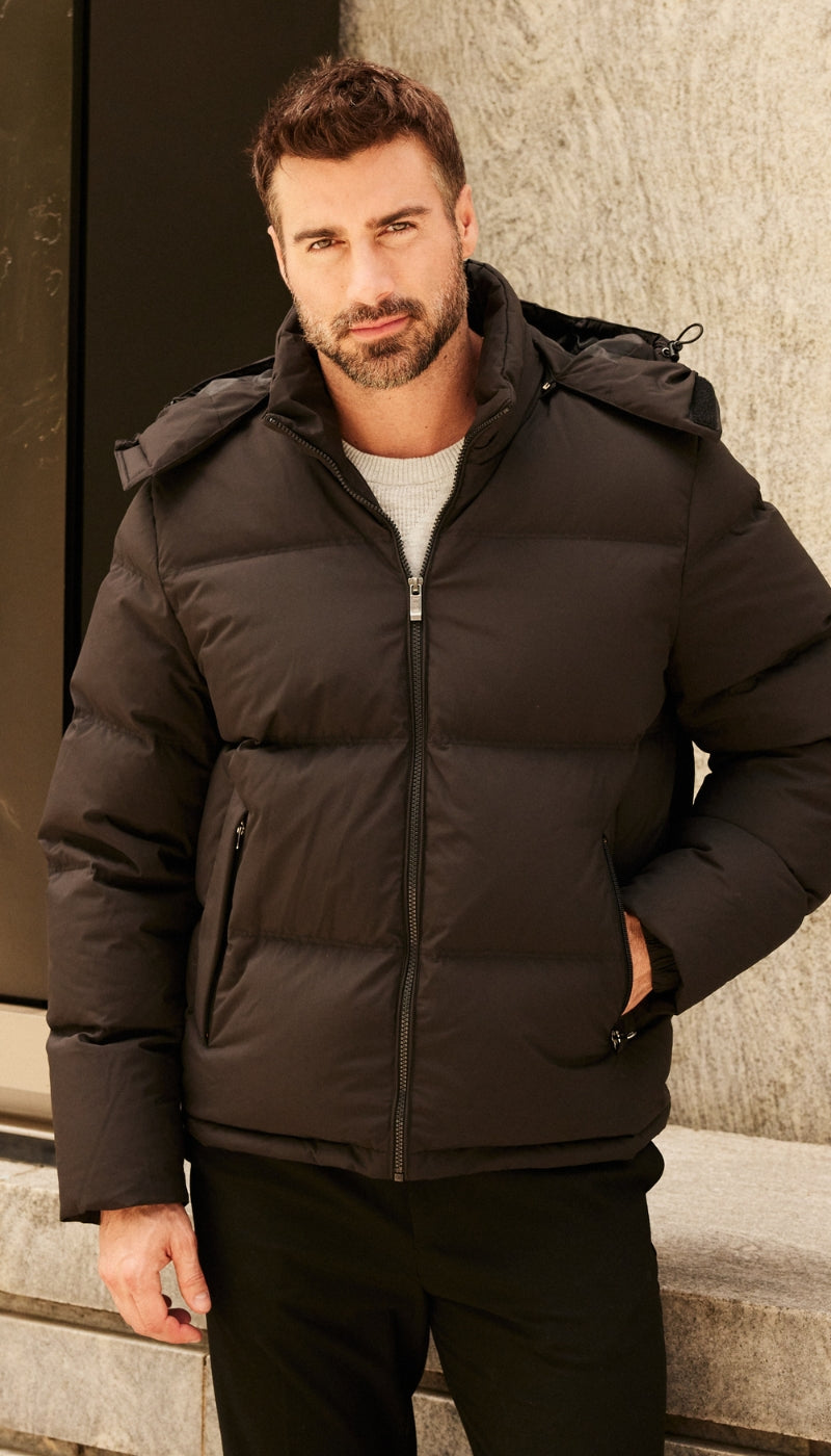 DOWN FILLED FLEX TECH PUFFER JACKET