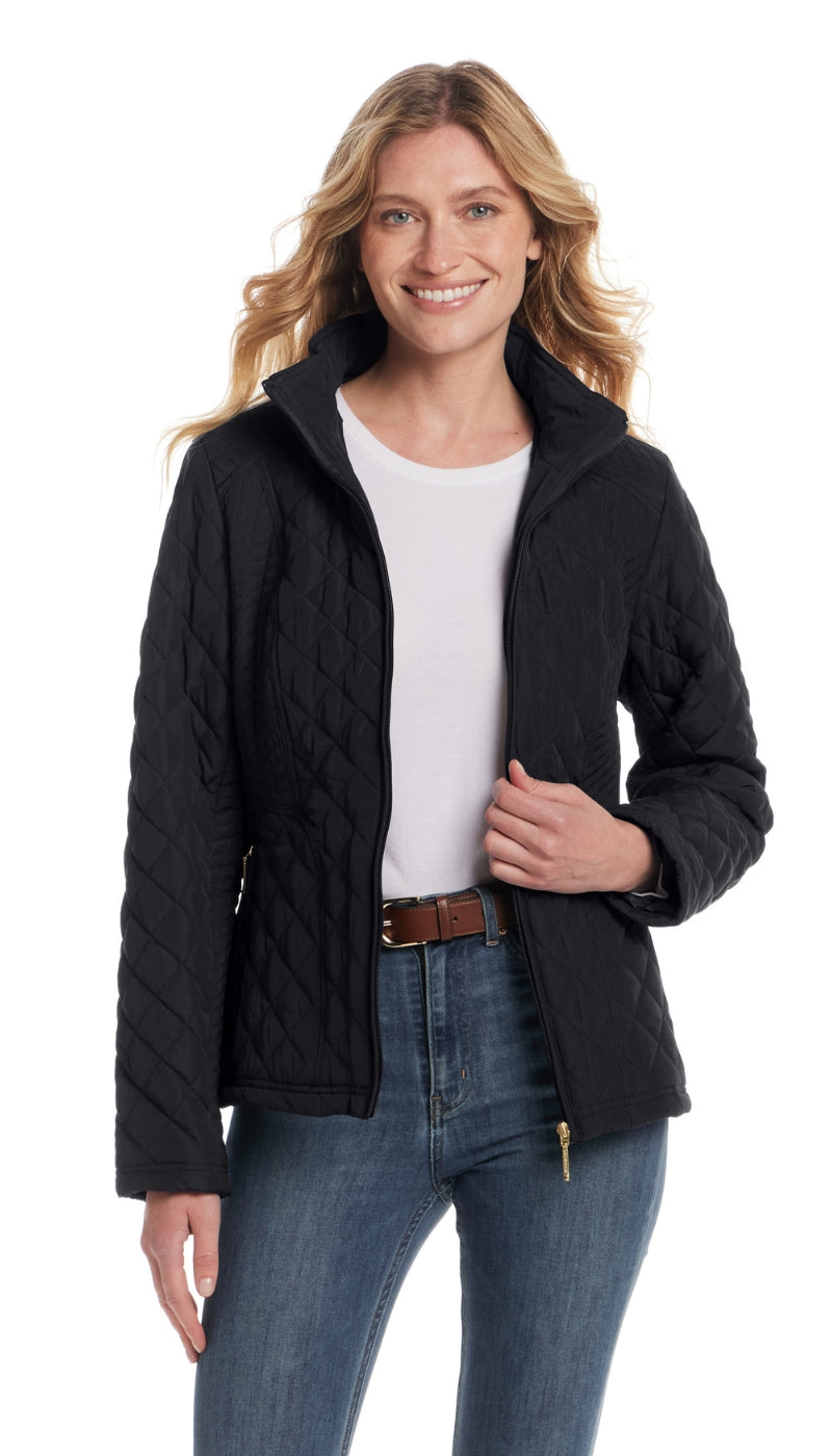 MIXED QUILTED JACKET WITH SIDE STRETCH