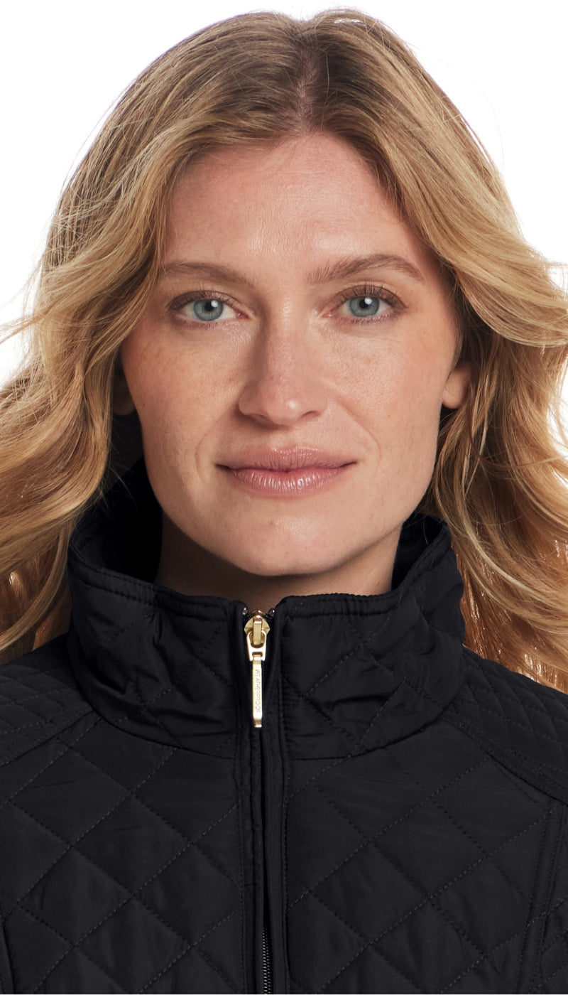 MIXED QUILTED JACKET WITH SIDE STRETCH
