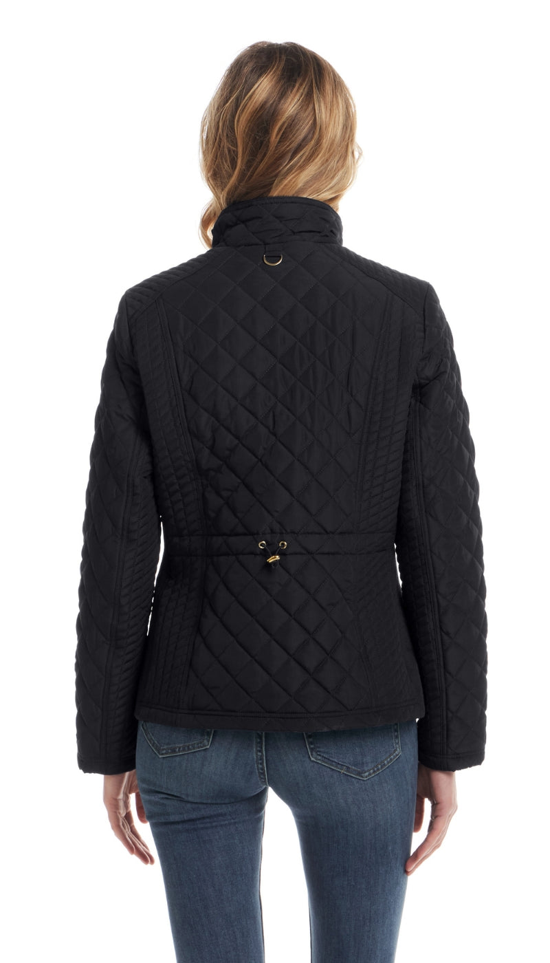 MIXED QUILTED JACKET WITH SIDE STRETCH