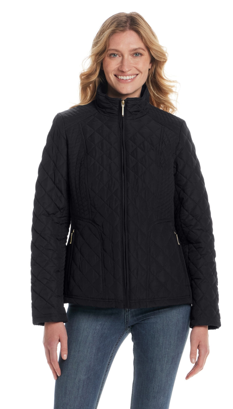 MIXED QUILTED JACKET WITH SIDE STRETCH