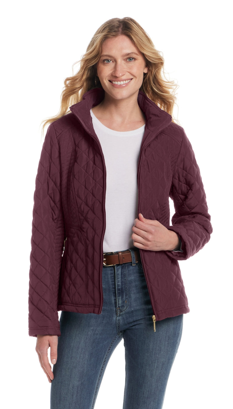 MIXED QUILTED JACKET WITH SIDE STRETCH