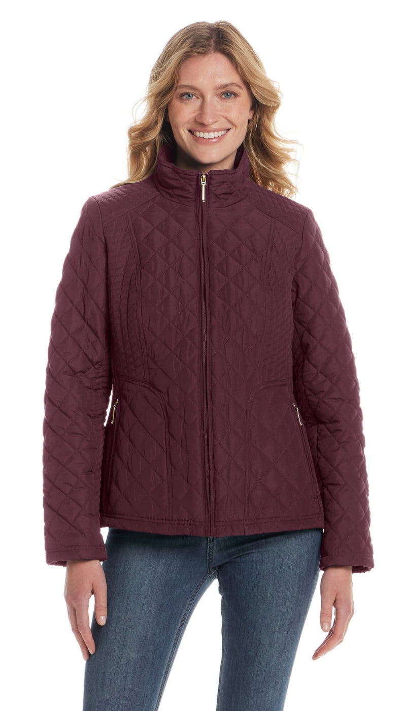 MIXED QUILTED JACKET WITH SIDE STRETCH