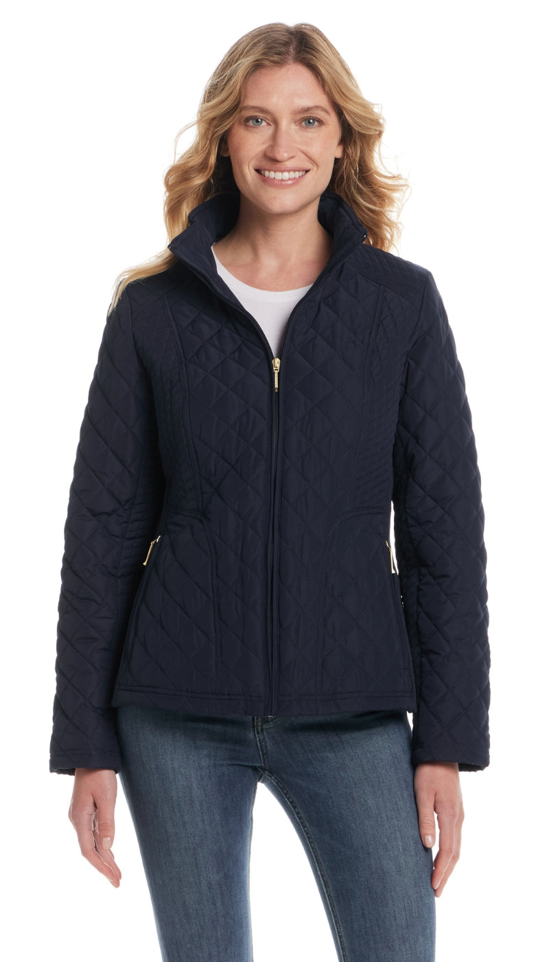 MIXED QUILTED JACKET WITH SIDE STRETCH