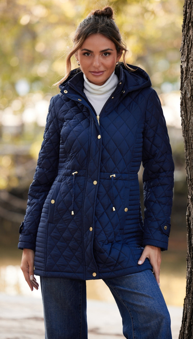 QUILTED WALKER WITH OUTER DRAWCORD