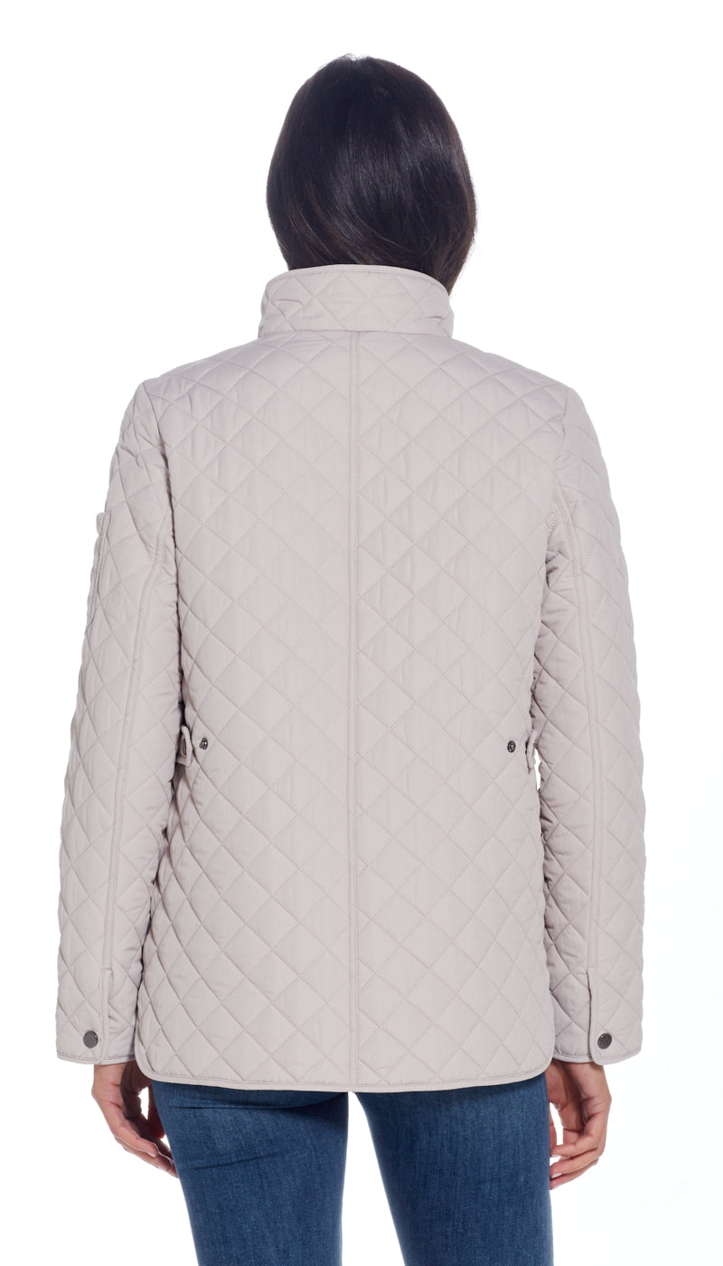 QUILTED SNAP FRONT JACKET