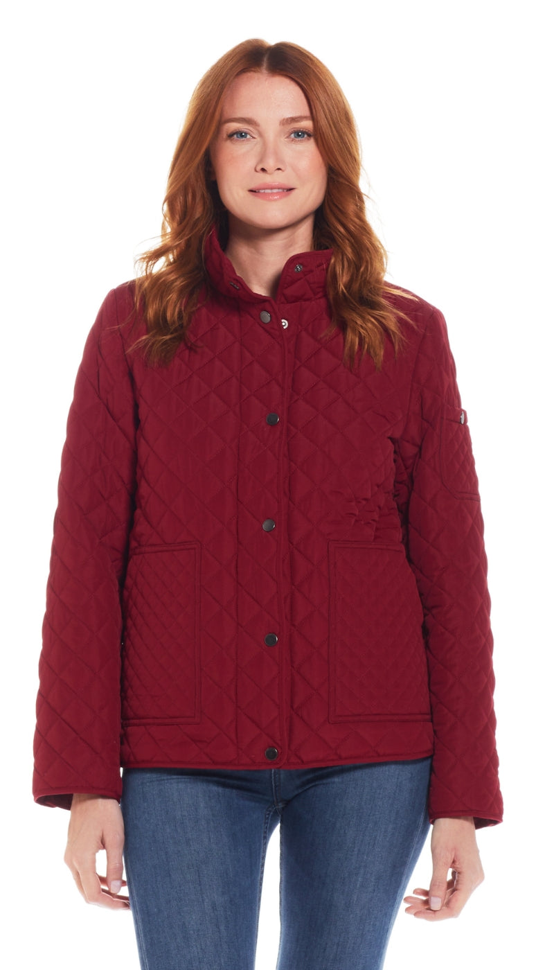 QUILTED SNAP FRONT JACKET